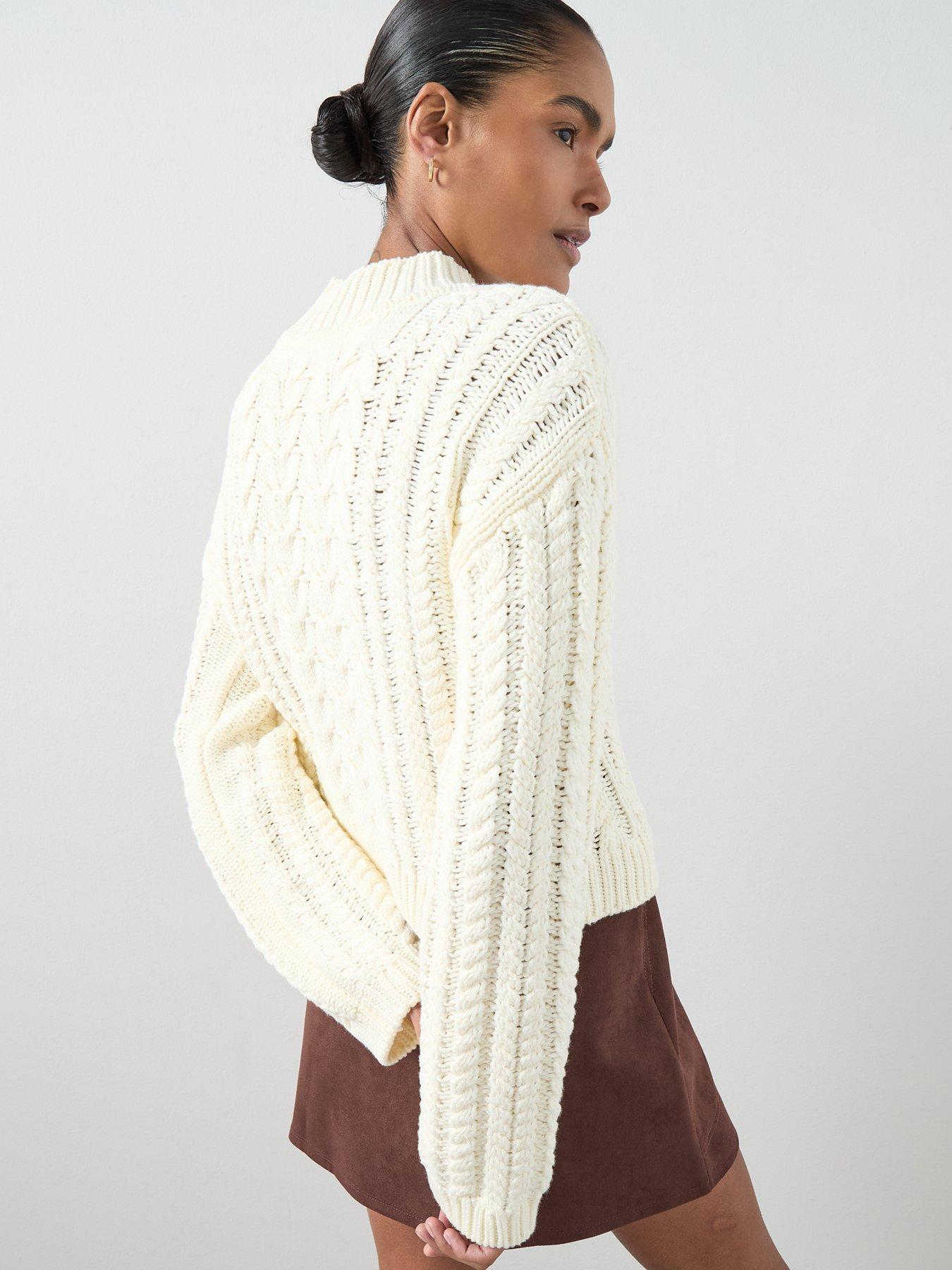 the-very-collection-cotton-rich-funnel-neck-cable-cropped-jumper-creamstillFront
