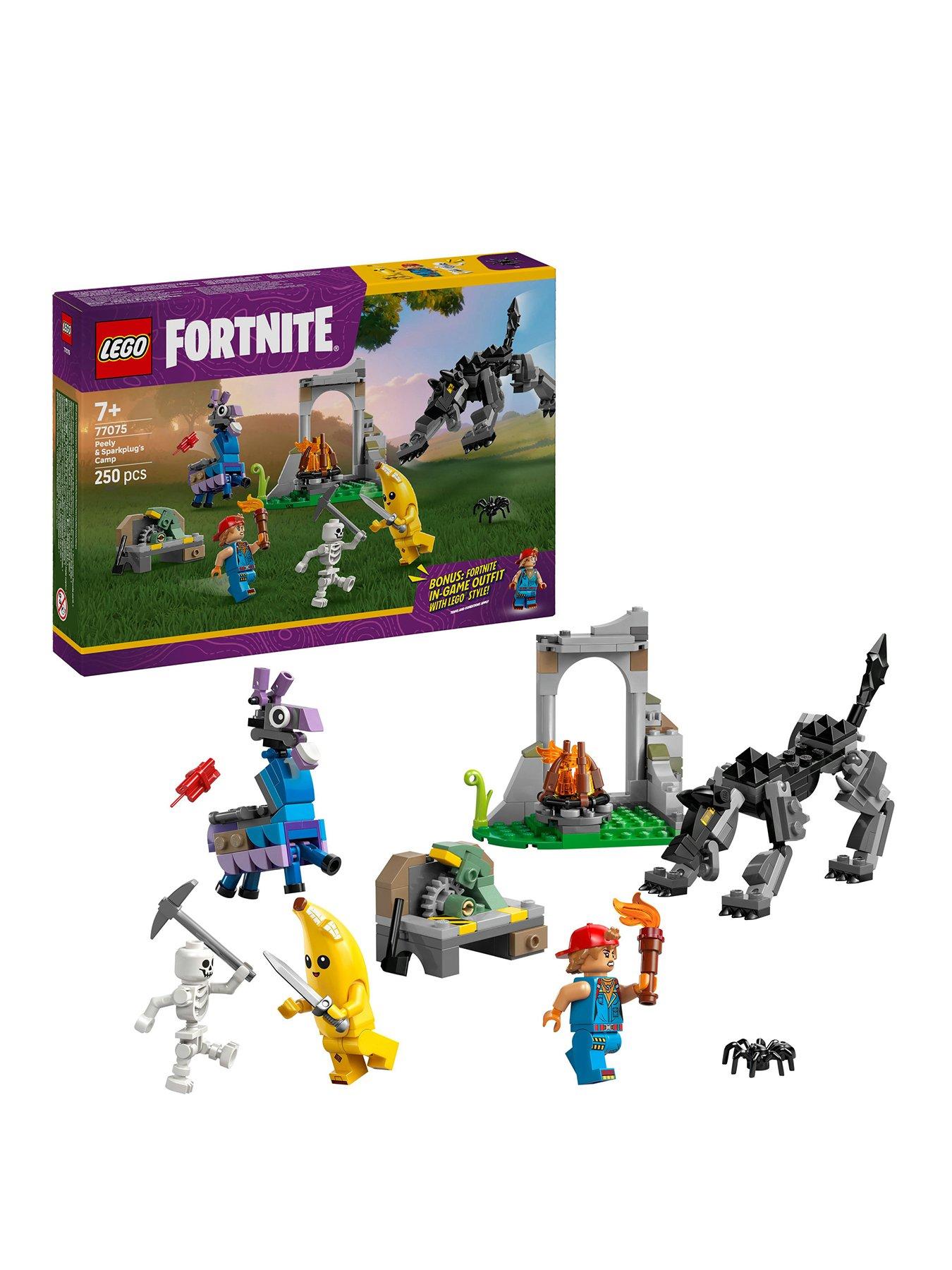 lego-fortnite-peely-amp-sparkplugrsquos-camp-toy-set-77075