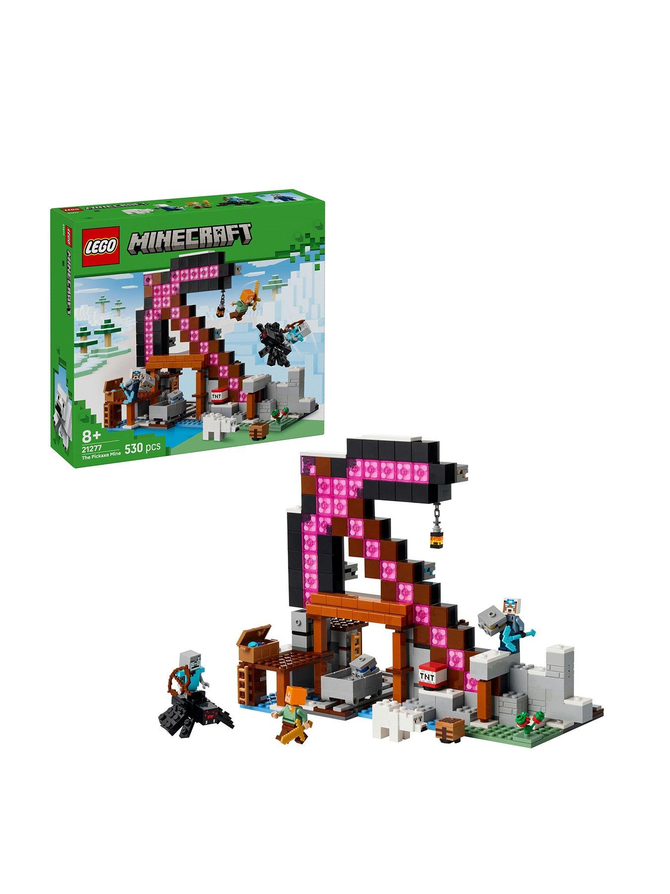 LEGO Minecraft The Pickaxe Mine Gamer-Room Decor and Axe Toy 21277