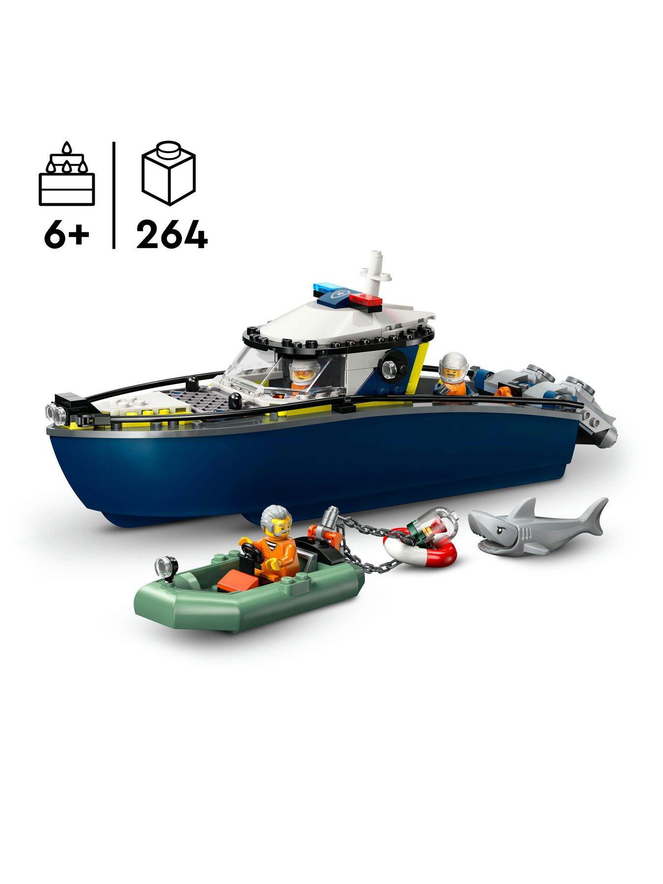 Image 2 of 8 of LEGO City Police Boat Chase Building Toy Set 60456