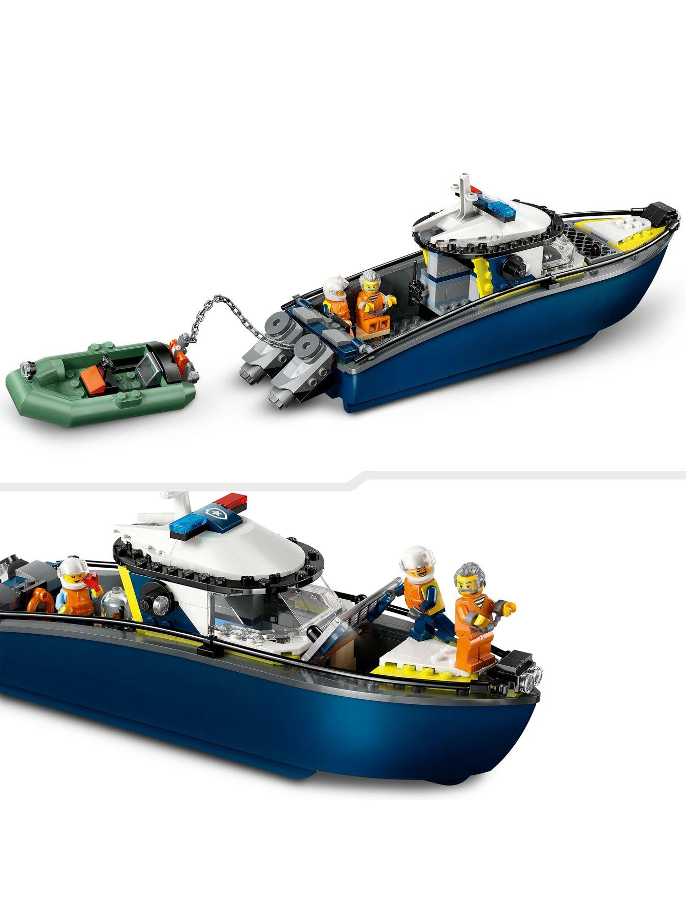 Image 3 of 8 of LEGO City Police Boat Chase Building Toy Set 60456
