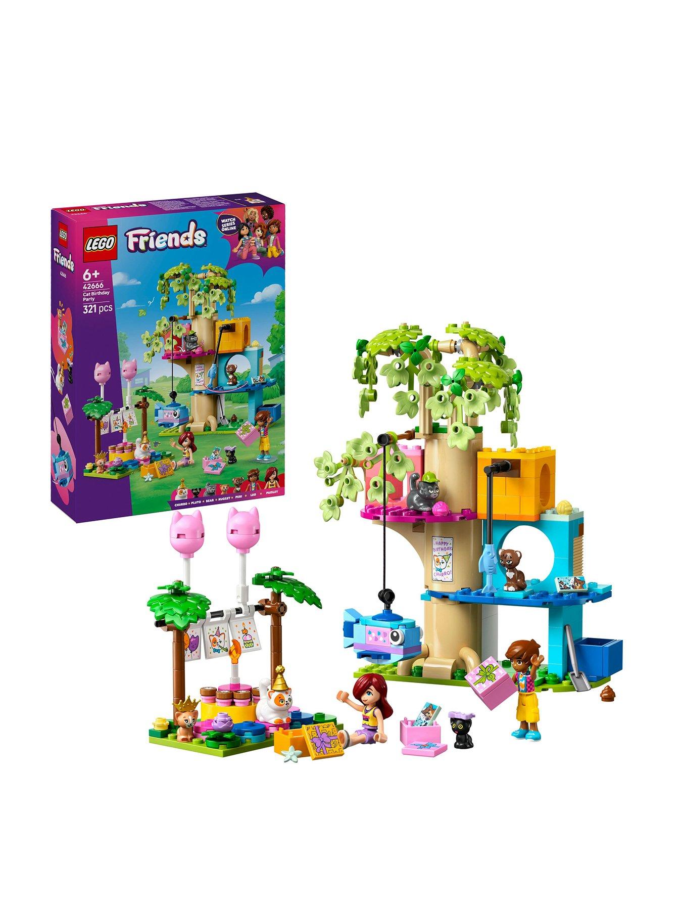 Image of LEGO Friends Cat Birthday Party  &  Tree House Building Kit Toy 42666