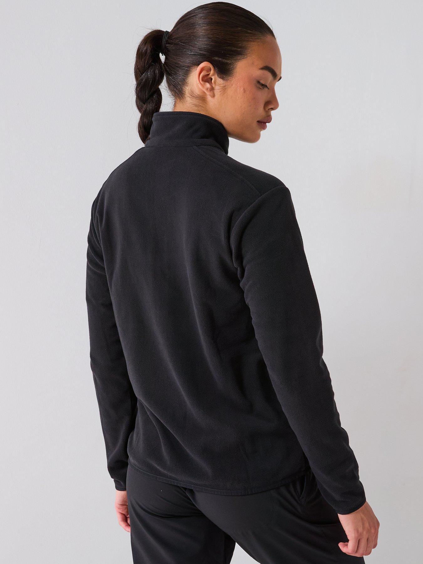 adidas-terrex-womens-outdoor-multi-essentials-12-zip-fleece-jacket-blackstillFront