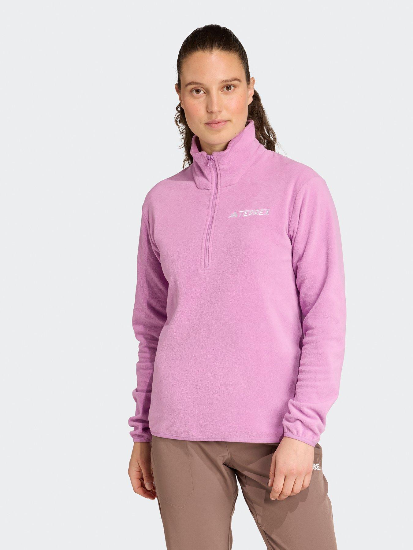 adidas Terrex Womens Outdoor Multi Essentials 1/2 Zip Fleece Jacket - Purple