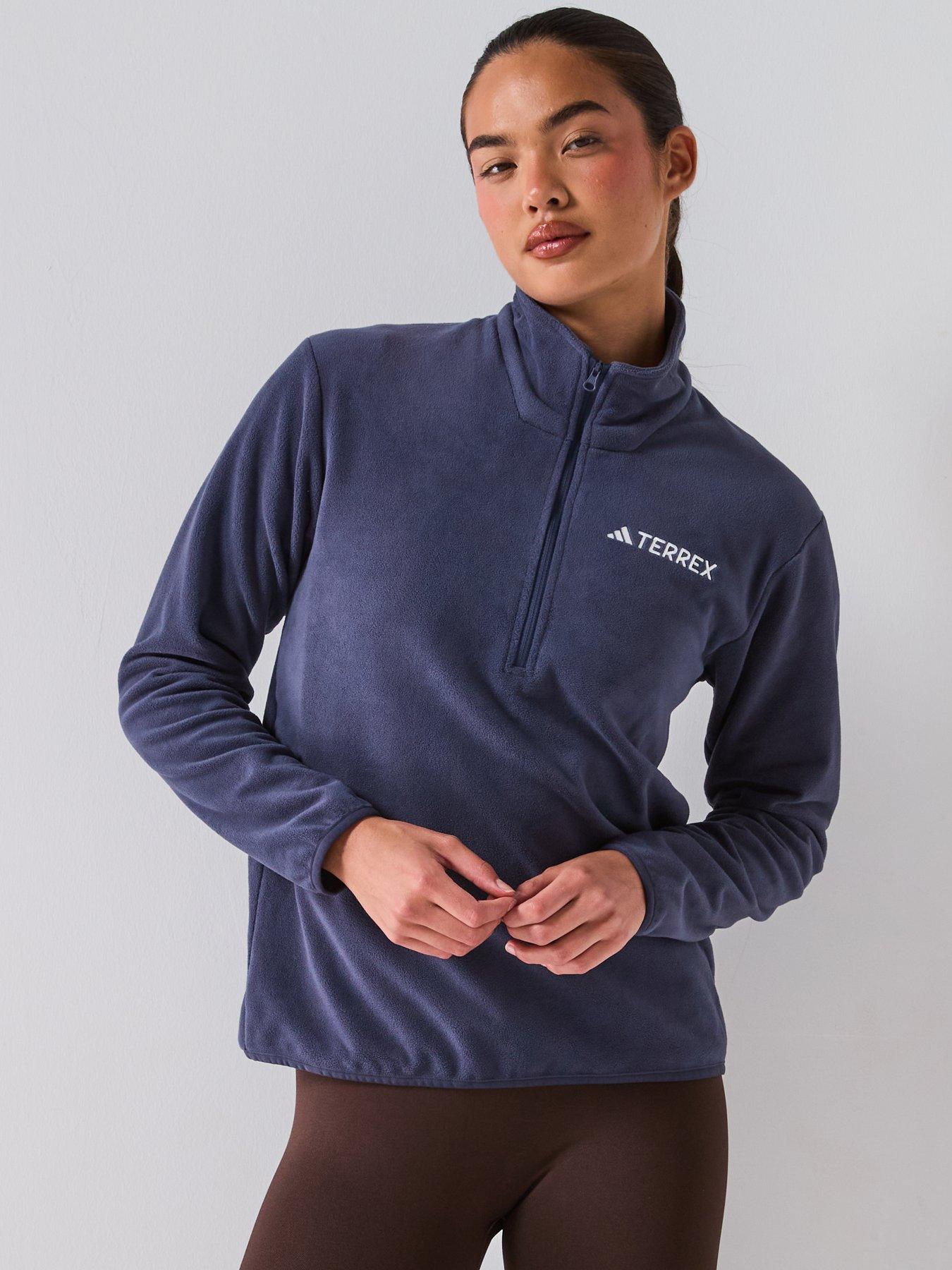 adidas-terrex-womens-outdoor-multi-essentials-12-zip-fleece-jacket-navy