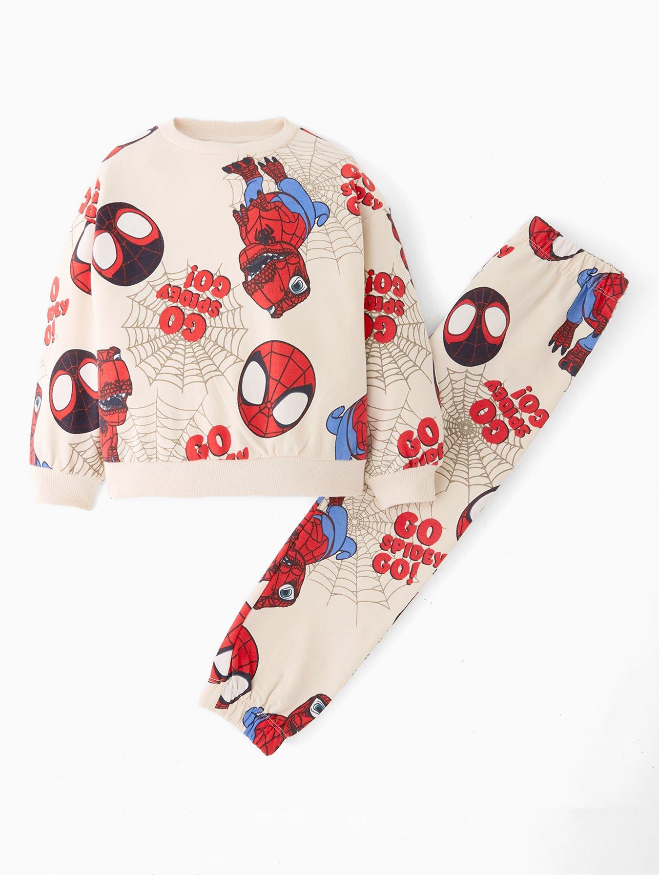 Spiderman Spiderman Spidey All Over Print Jogger Set - Cream