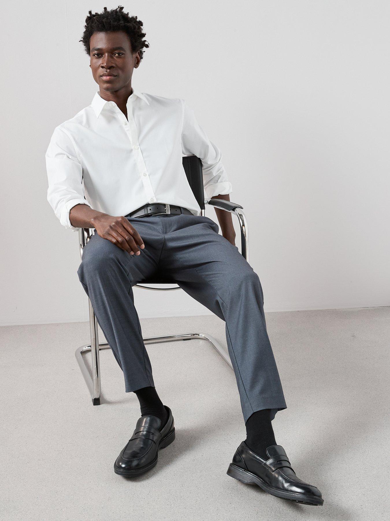 Image 4 of 7 of The Very Collection Smart Pleated Trouser - Grey