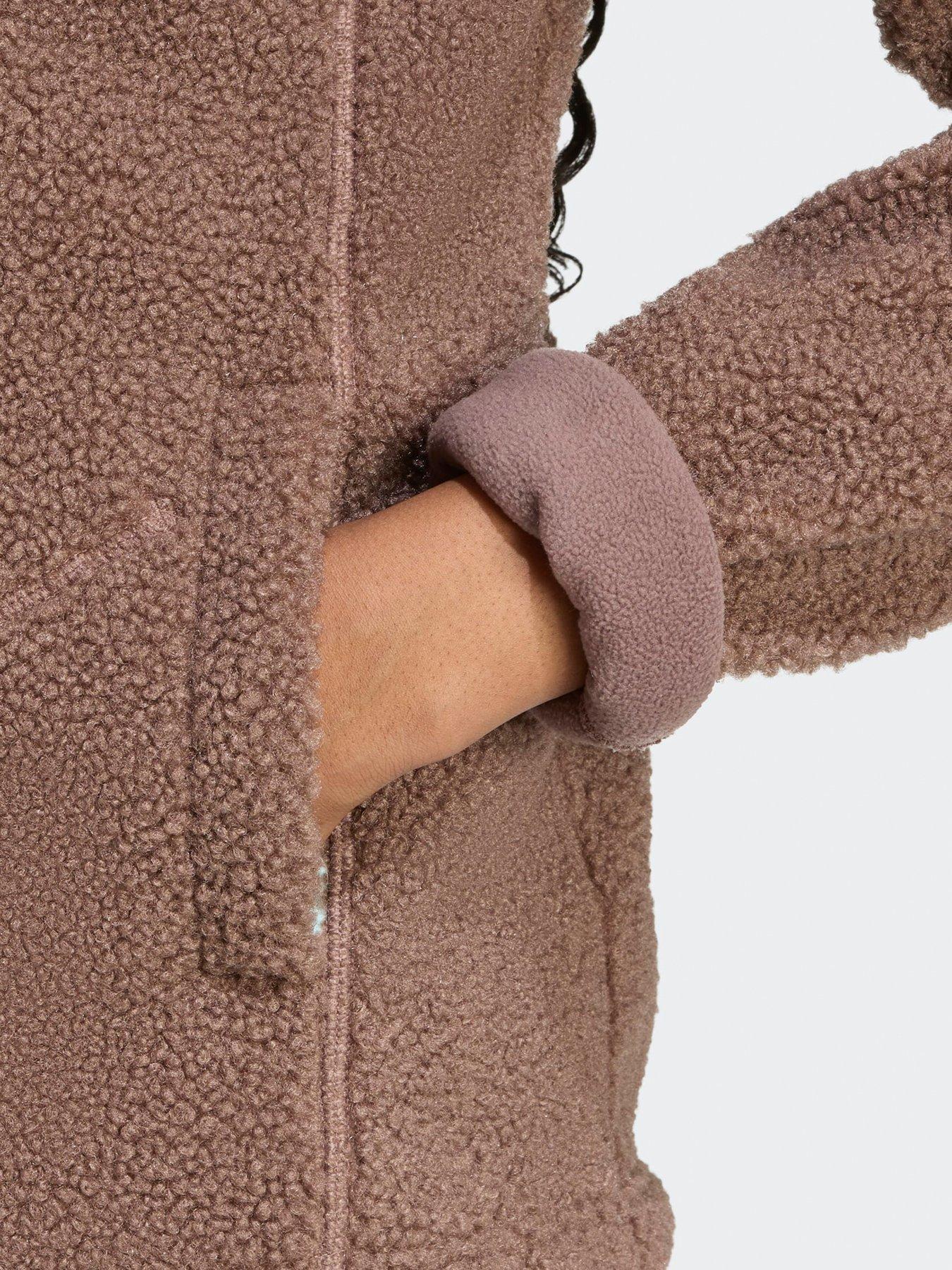 adidas-terrex-womens-outdoor-xploric-high-pile-fleece-pullover-sweatshirt-greenoutfit