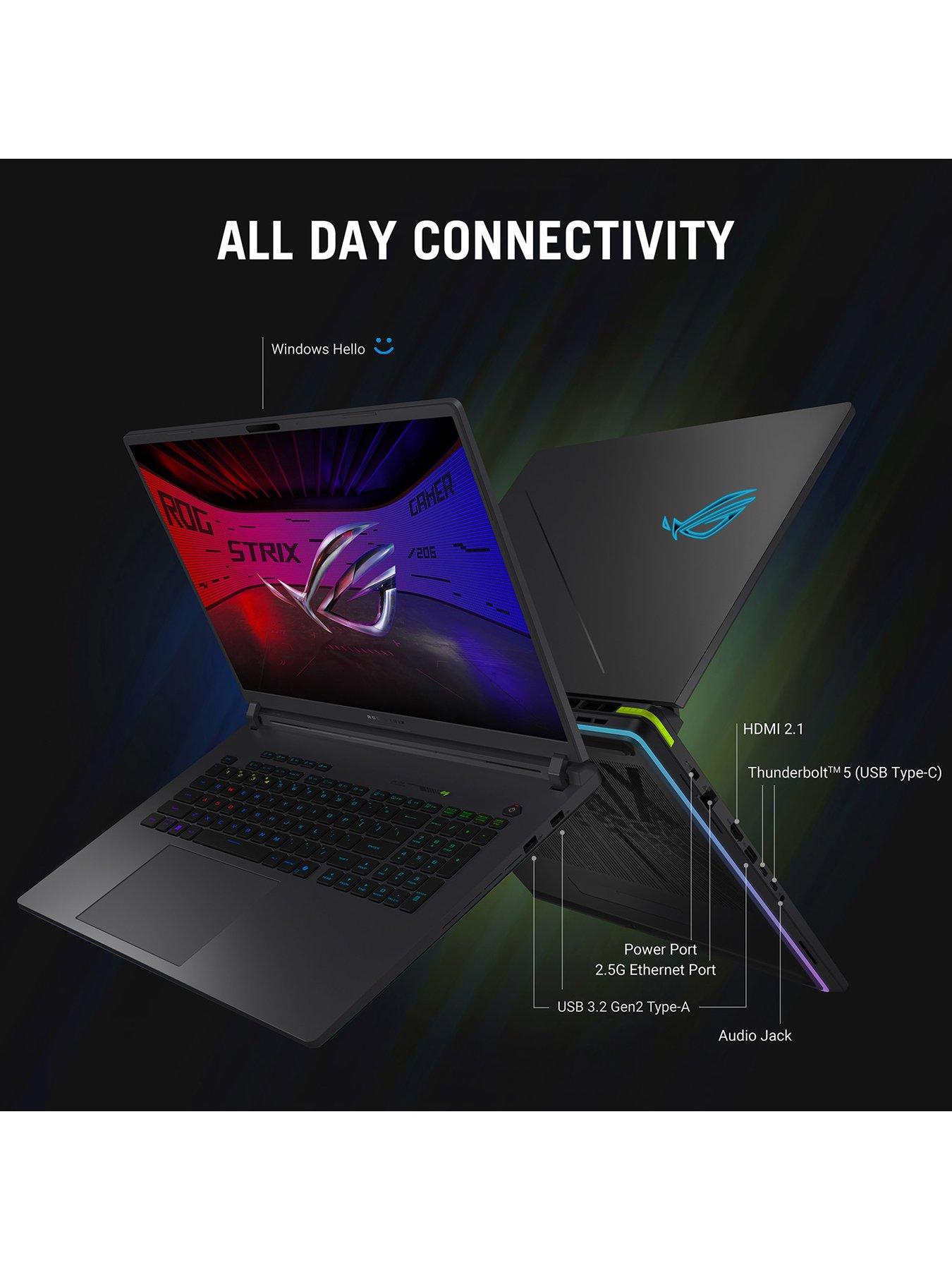 Image 7 of 7 of Asus Strix Gaming Laptop - GeForce RTX 5070 Ti - Intel Core Ultra 9 - 32GB RAM - 1TB  SSD  - 18in WQXGA - Grey