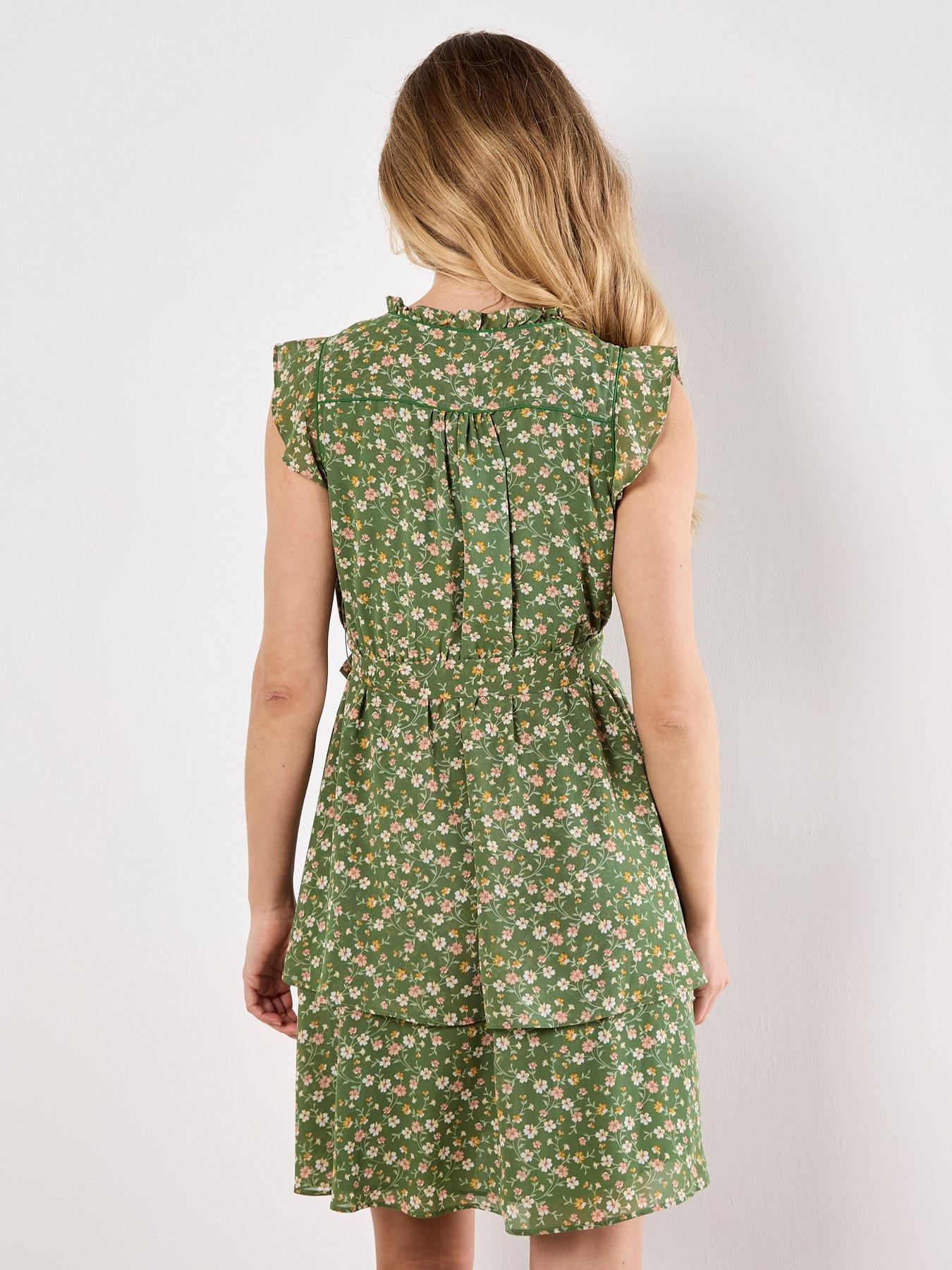 apricot-apricot-tiny-vine-flower-layered-dressstillFront