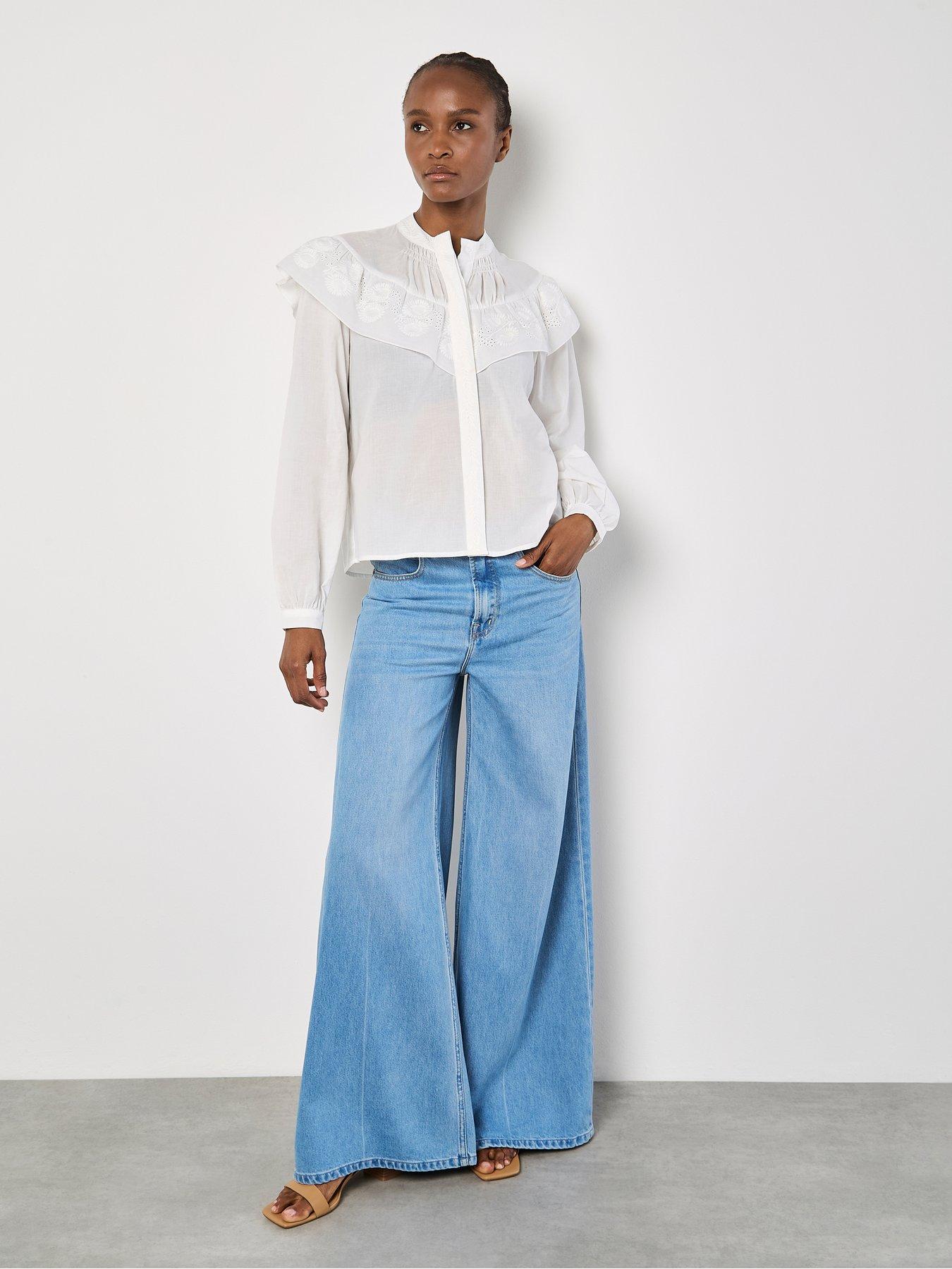 Image 3 of 5 of Apricot Apricot Embroidered Bib Shirt