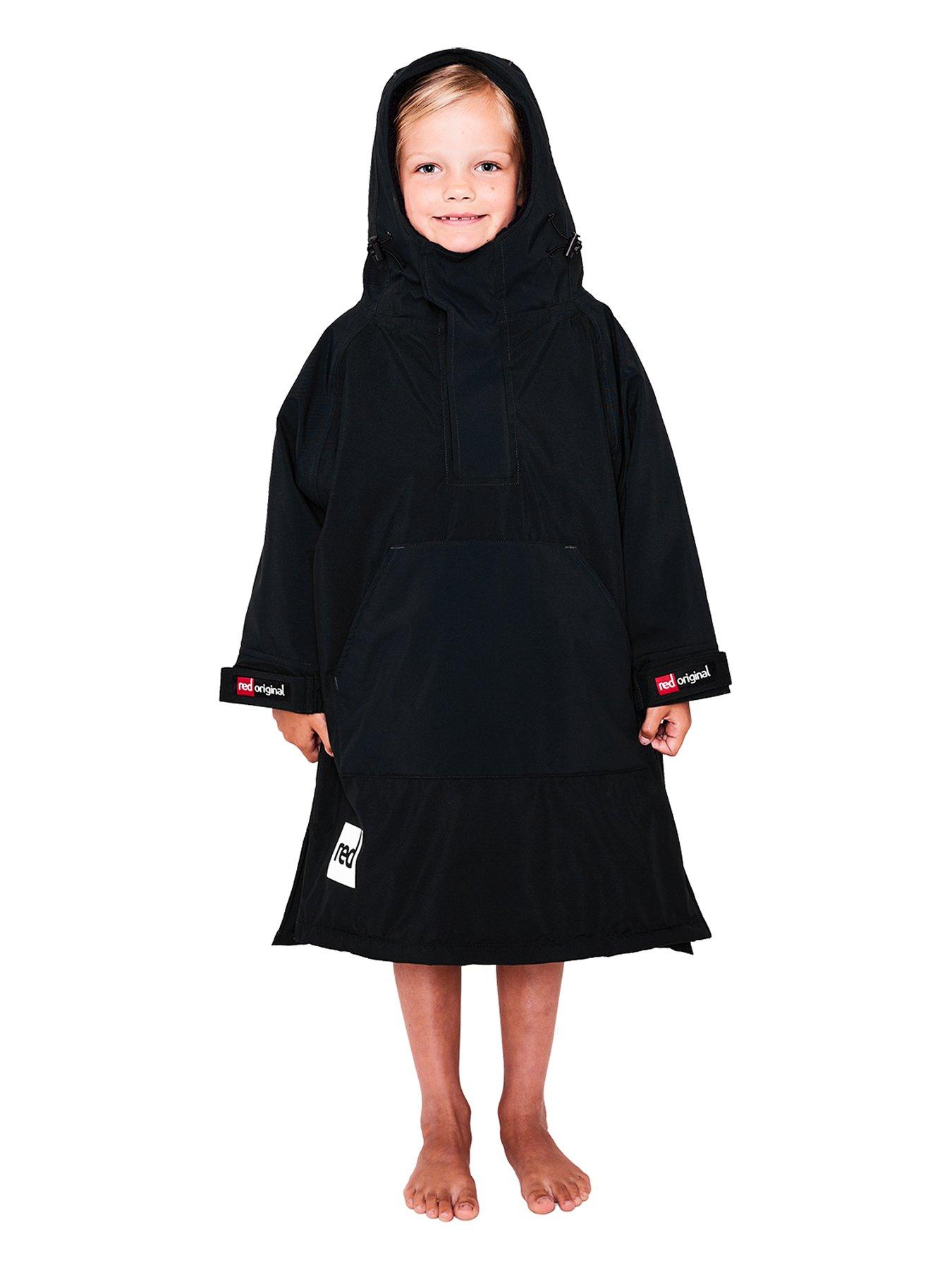 red-equipment-kids-dry-waterproof-poncho-black