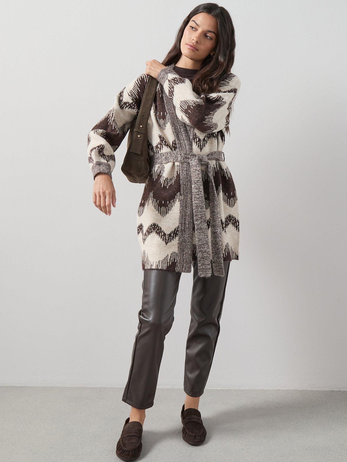 the-very-collection-abstract-jacquard-wrap-cardigan-chocolatedetail