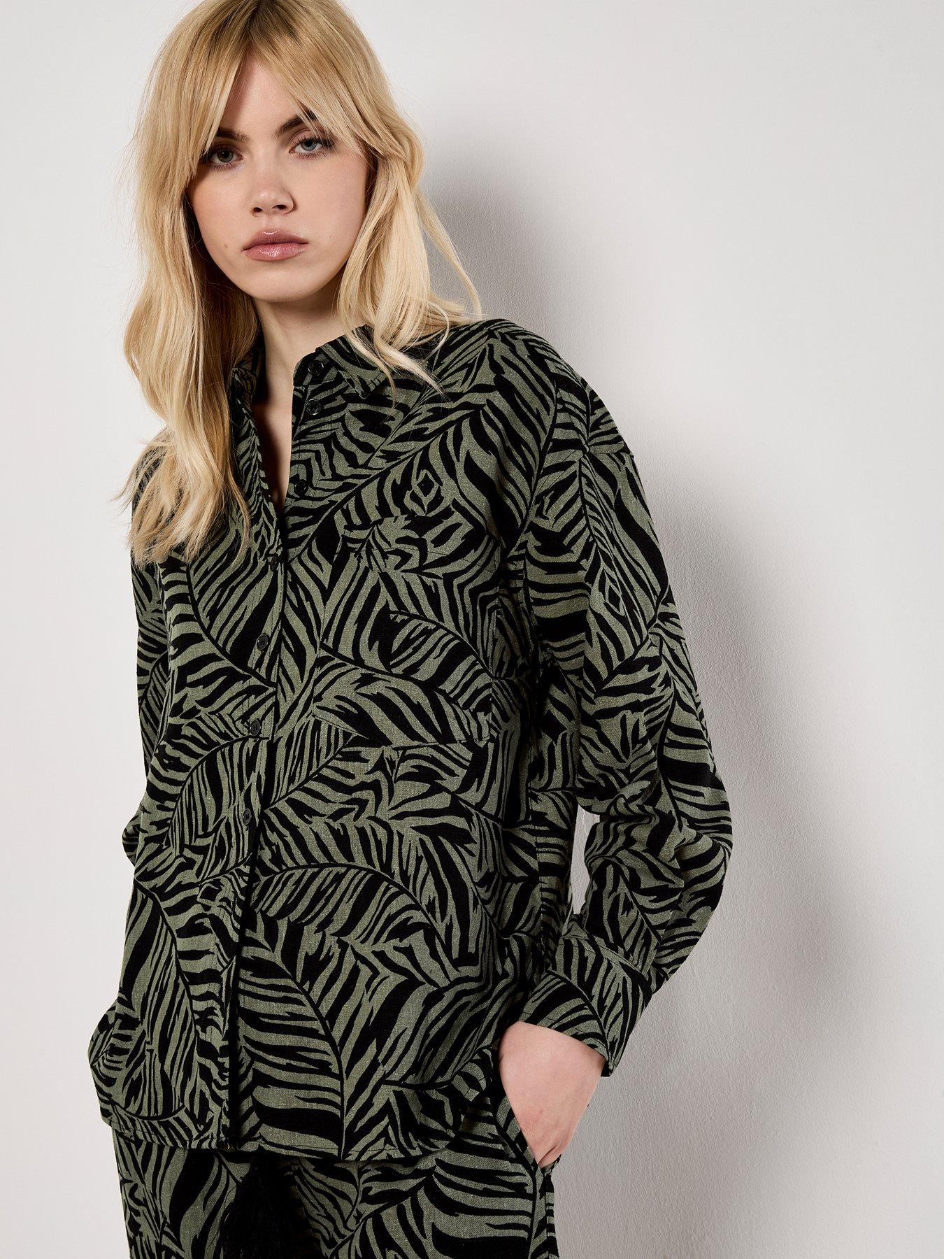 apricot-bold-leaf-abstract-shirtfront