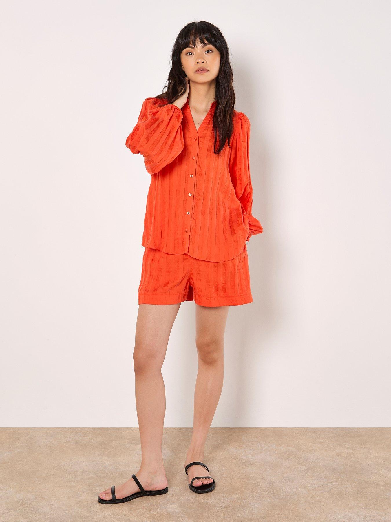 Image 3 of 4 of Apricot Apricot Grandad Collar Self Stripe Shirt
