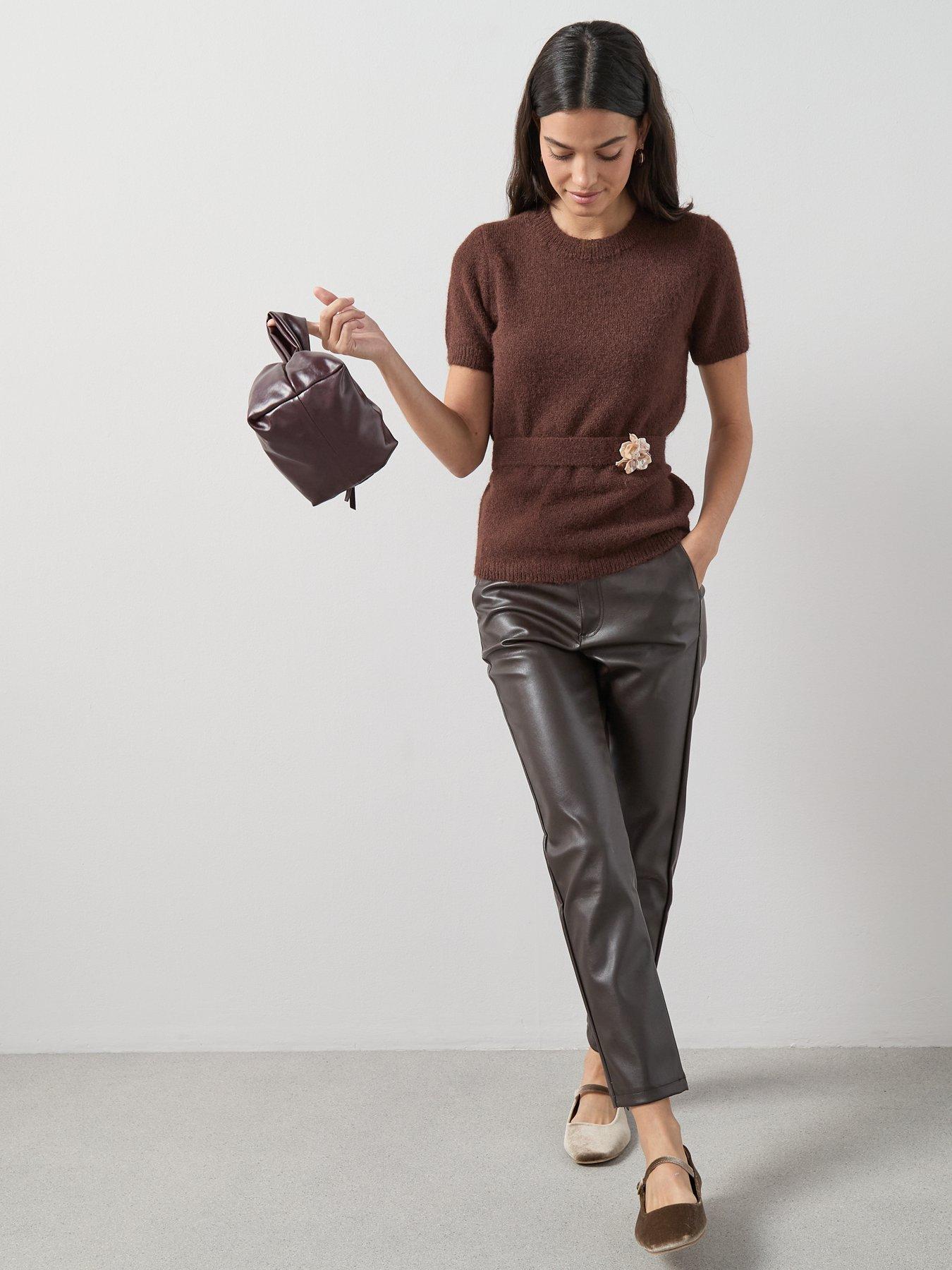 the-very-collection-crew-neck-belted-jumper-with-detachable-brooch-chocolateback