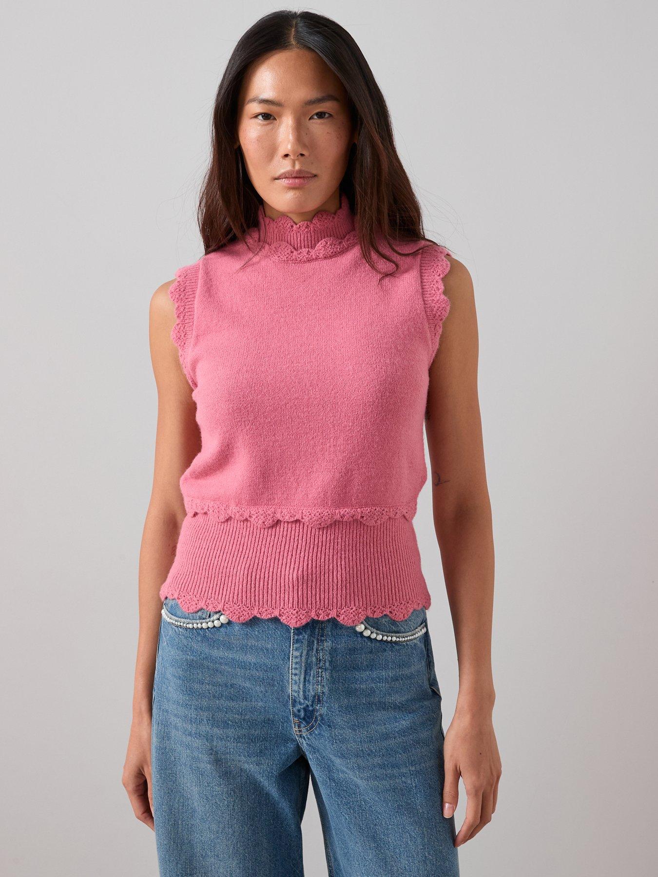 the-very-collection-funnel-neck-picot-trim-sleeveless-vest-pink