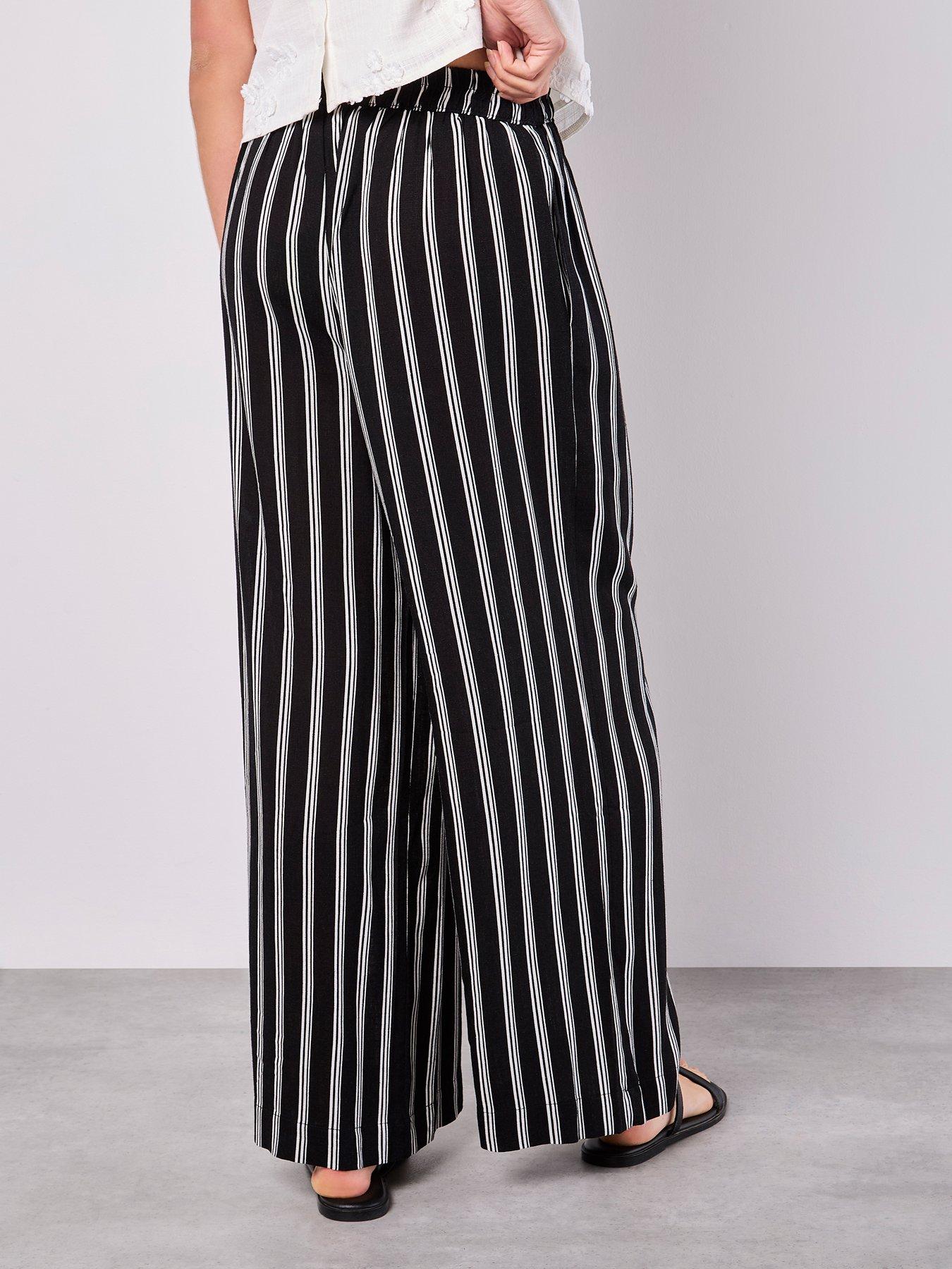 apricot-apricot-full-length-stripe-linen-mix-trouserstillFront