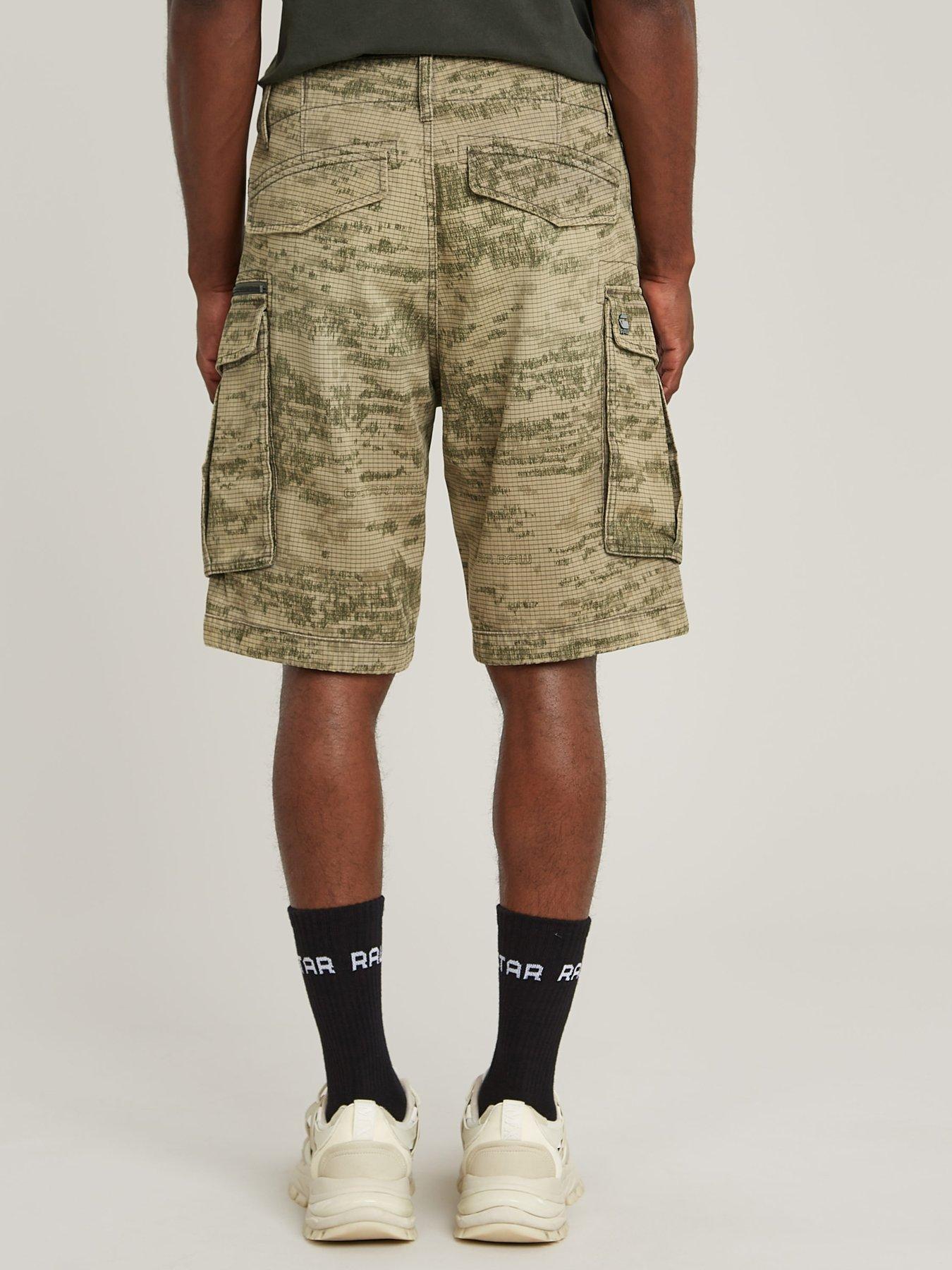 Image 2 of 6 of G-Star RAW G-star Camo Print Relaxed Fit Cargo Shorts- Khaki