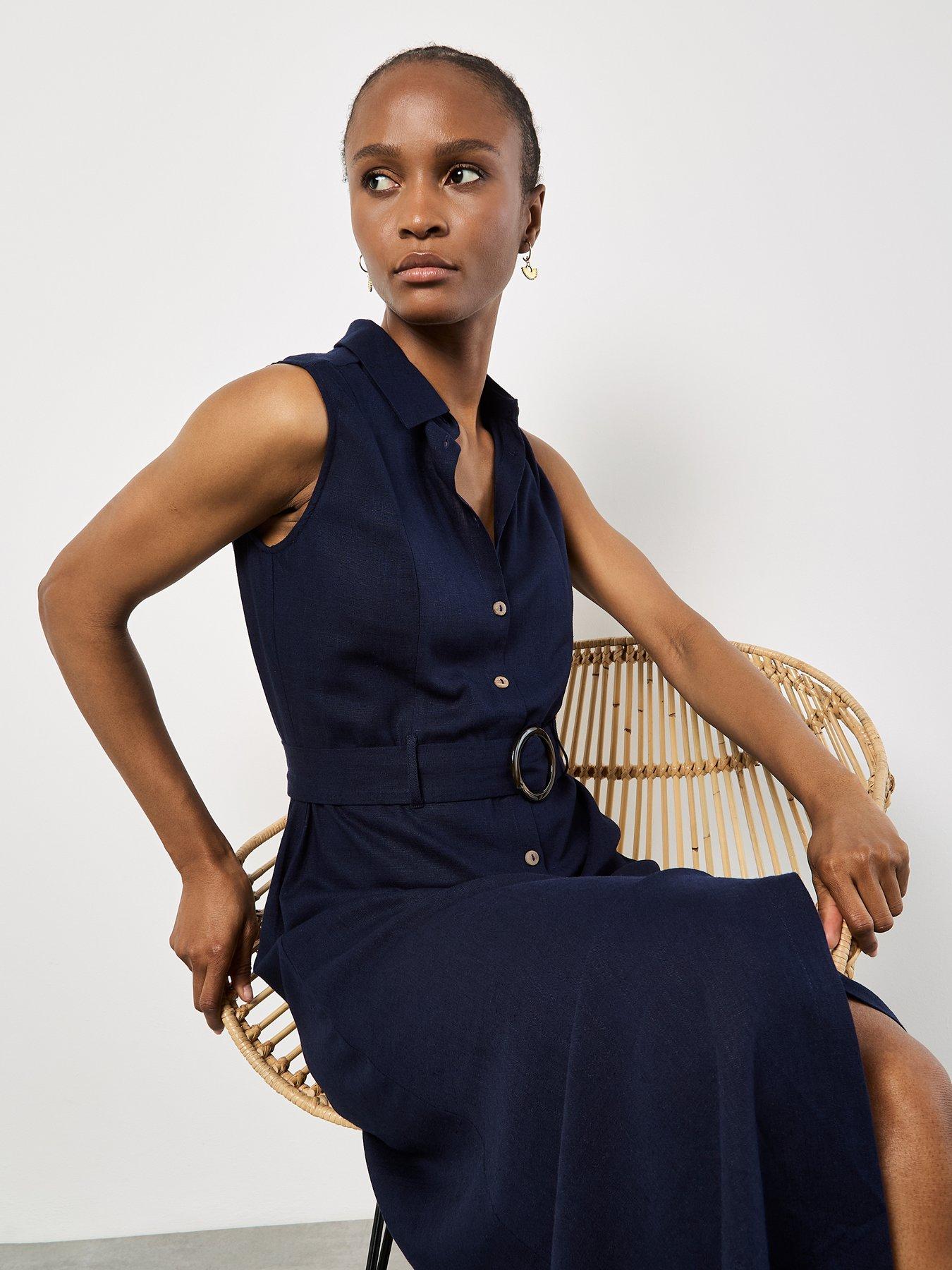 apricot-apricot-sless-belted-shirt-midi-dressback
