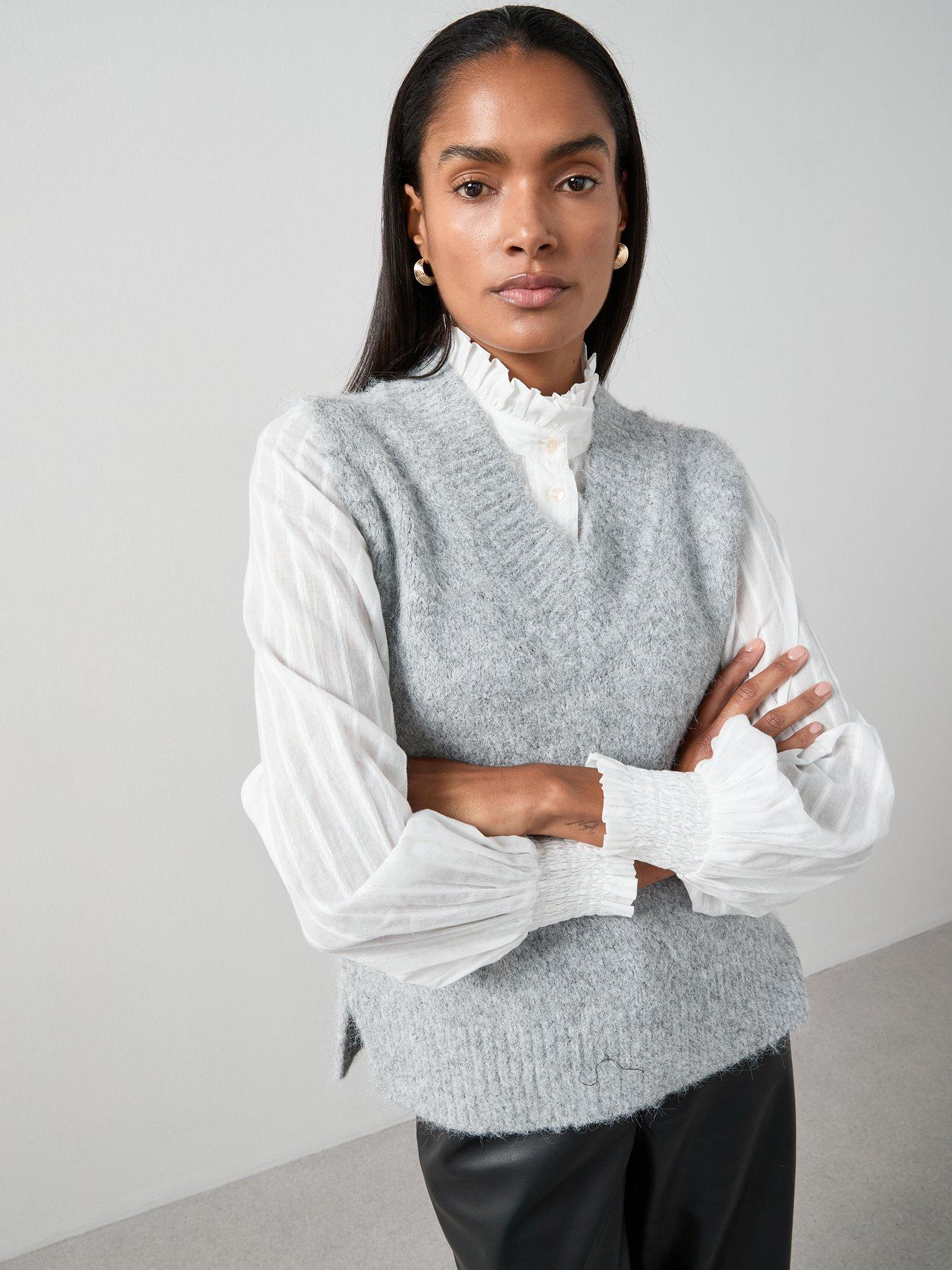 the-very-collection-v-neck-sleeveless-knitted-tank-with-wool-greyfront