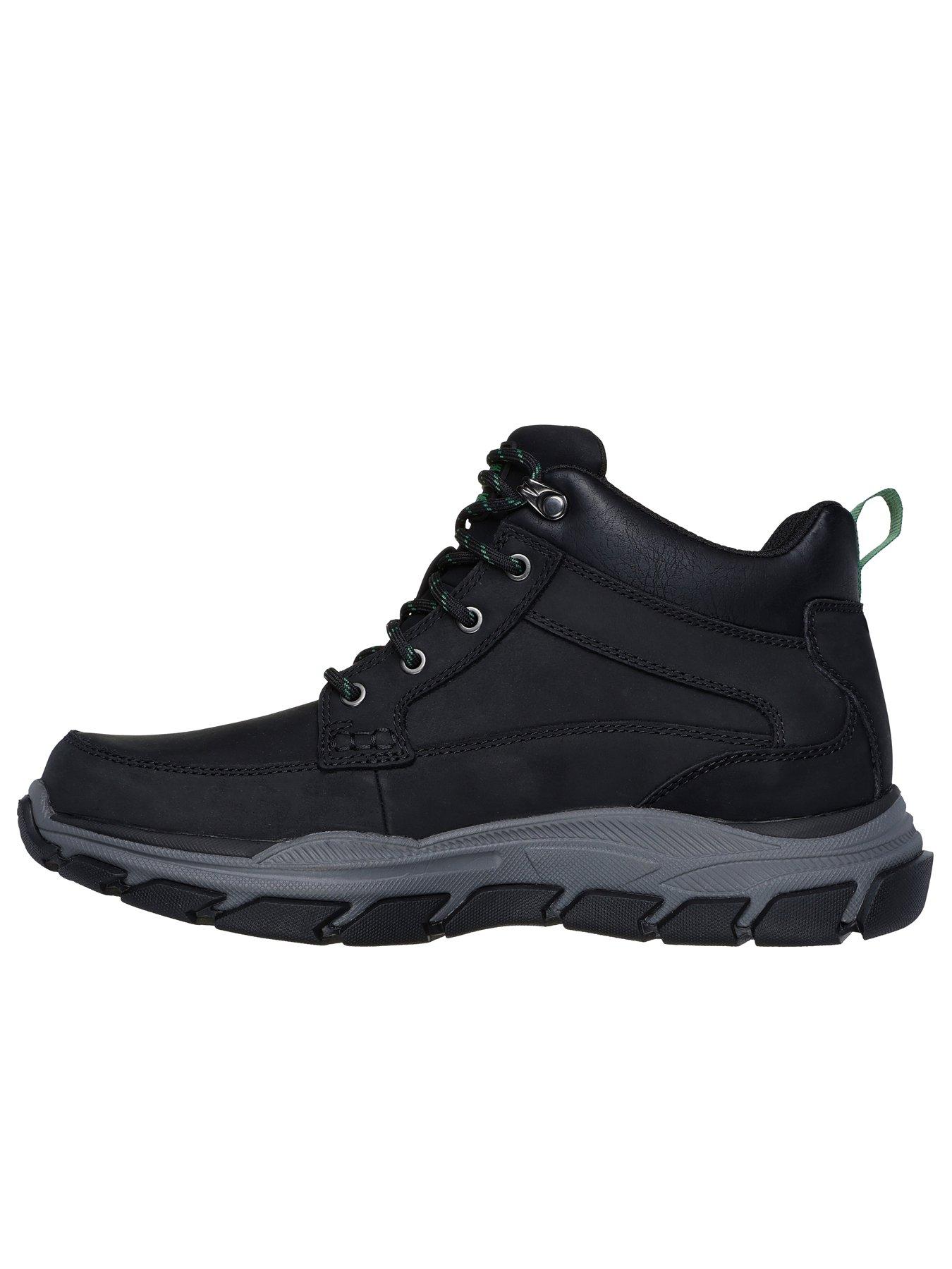Image 5 of 5 of Skechers Respected John Deere Waterproof Mid Top Leather Lace Up Boots- Black