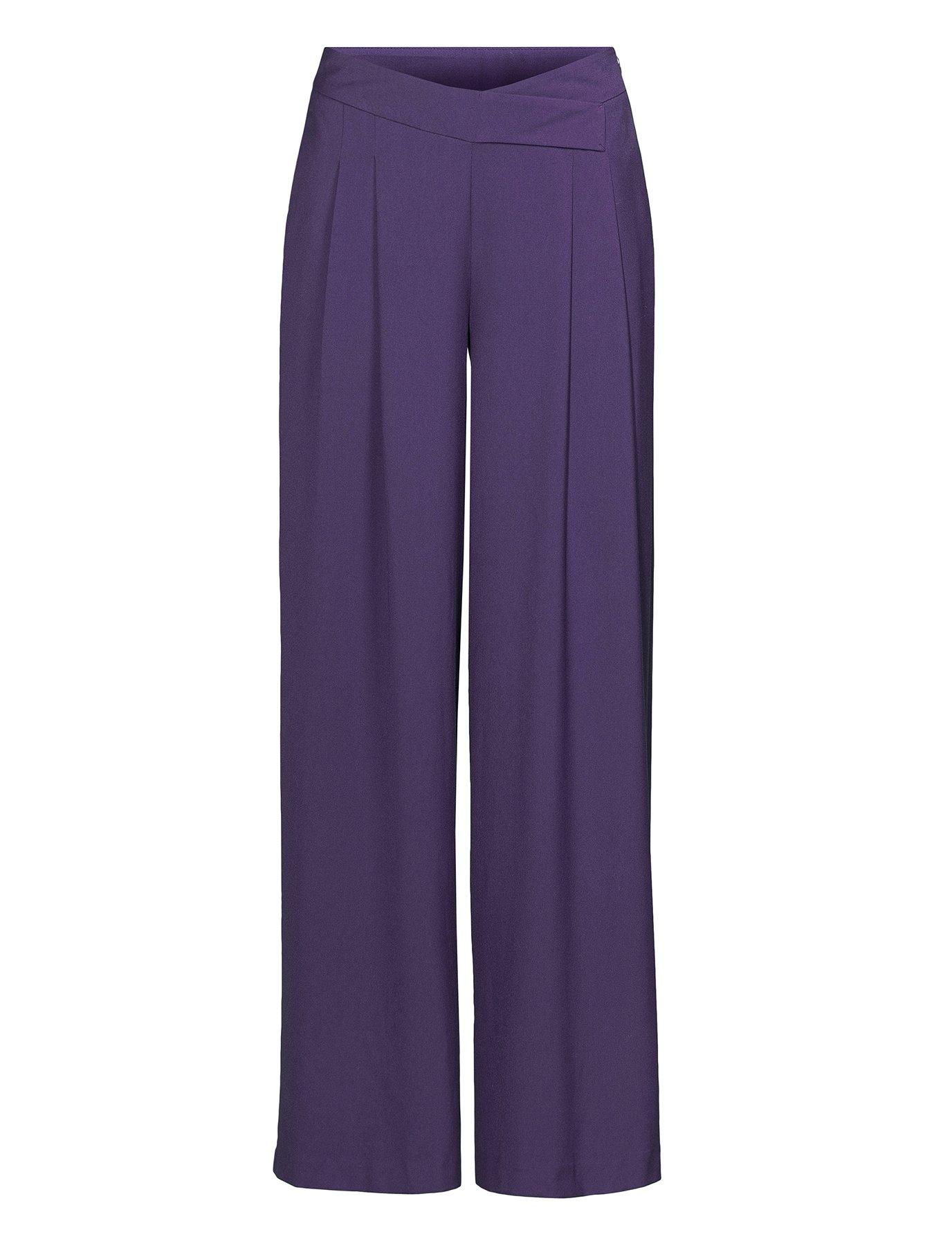 michelle-keegan-wide-leg-wrap-detail-tailored-trousers-purpledetail