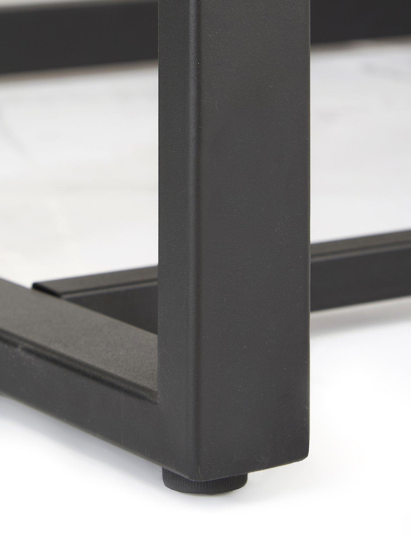 Image 4 of 7 of The Very Collection Harlem Grey Oak Dining Table &amp; 2 Benches - FSC&reg;&nbsp;Certified