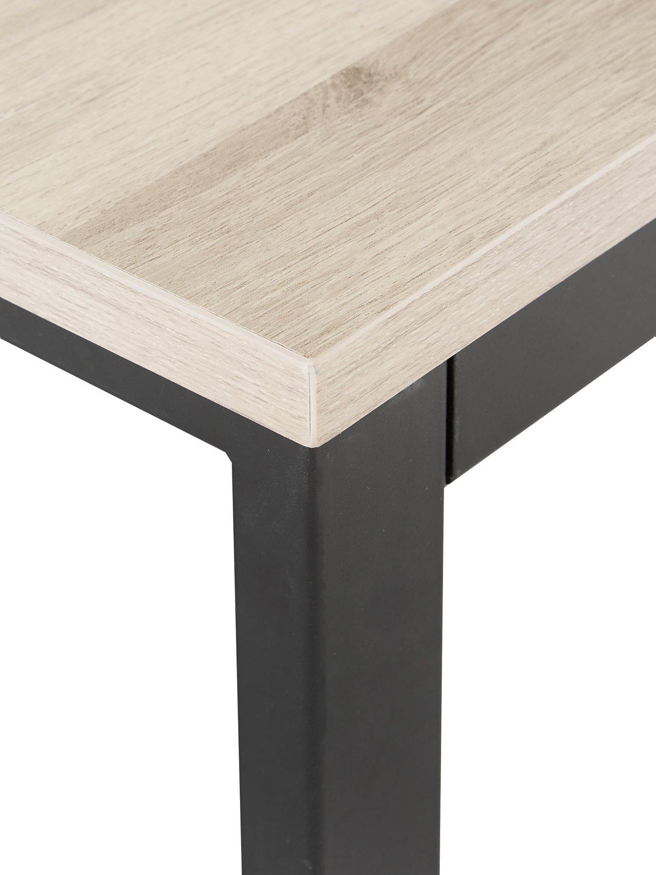 Image 6 of 7 of The Very Collection Harlem Grey Oak Dining Table &amp; 2 Benches - FSC&reg;&nbsp;Certified