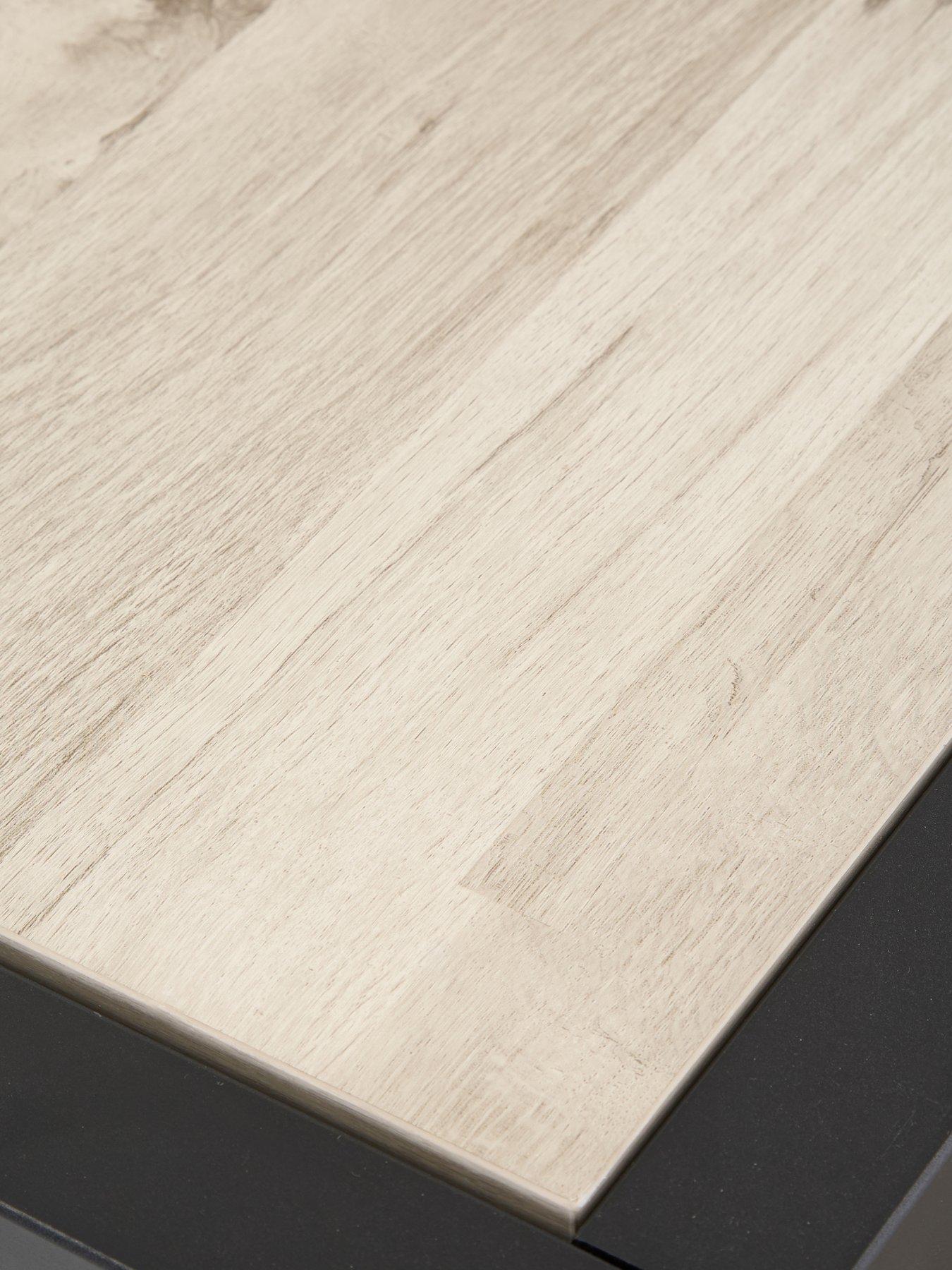 Image 7 of 7 of The Very Collection Harlem Grey Oak Dining Table &amp; 2 Benches - FSC&reg;&nbsp;Certified