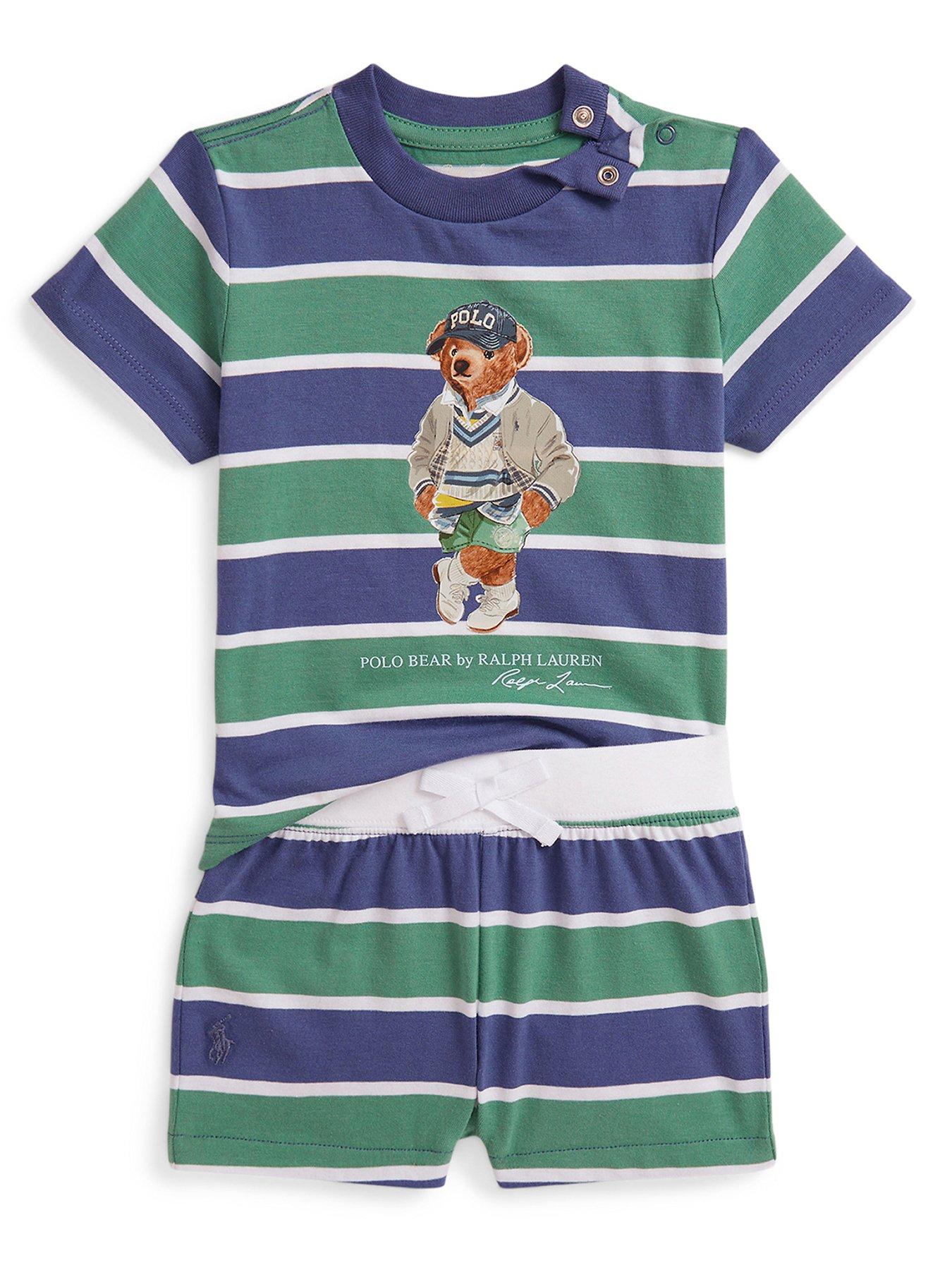Polo Ralph Lauren Baby Boys Stripe Bear T-Shirt And Short Set - Multi