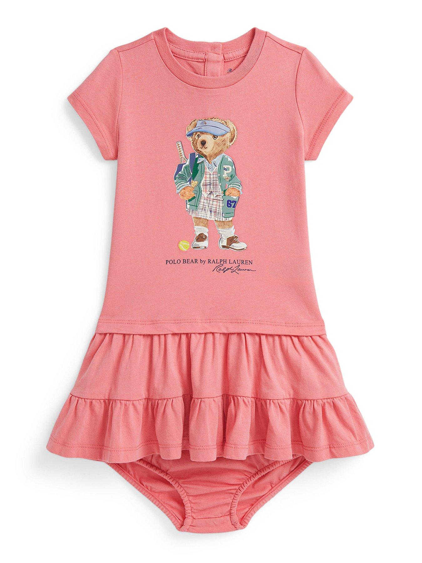 Polo Ralph Lauren Baby Girls Bear Tier Dress - Pink