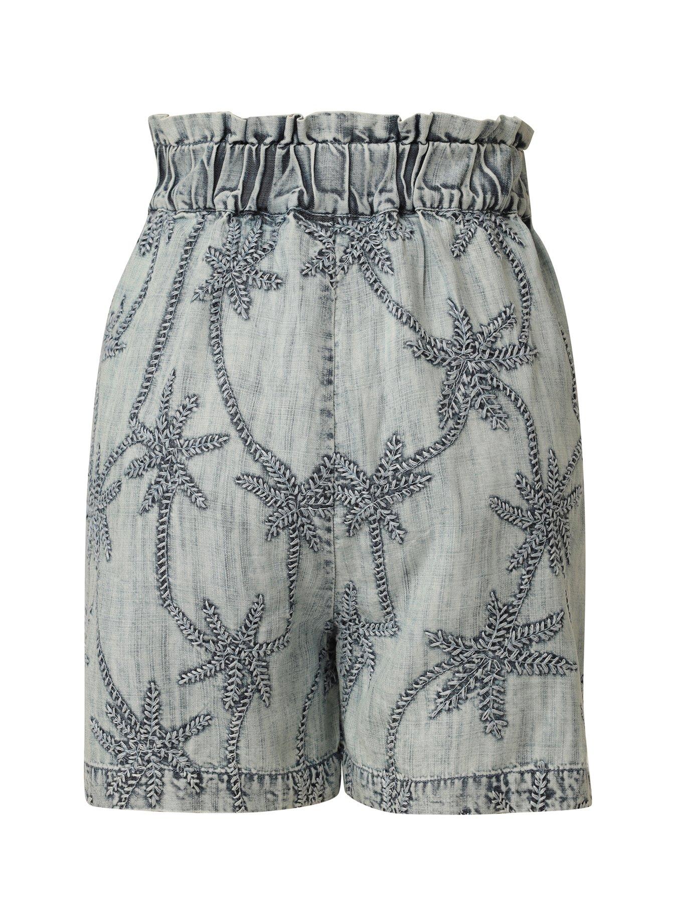 emily-lovelock-ada-palm-print-denim-short-bluedetail