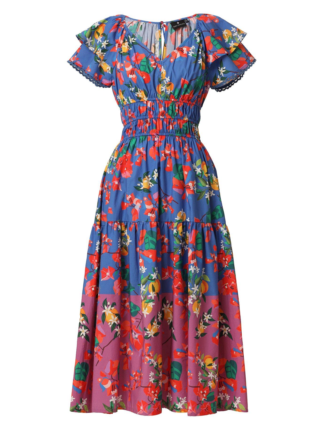 undefined Valetina Printed Wrap Dress