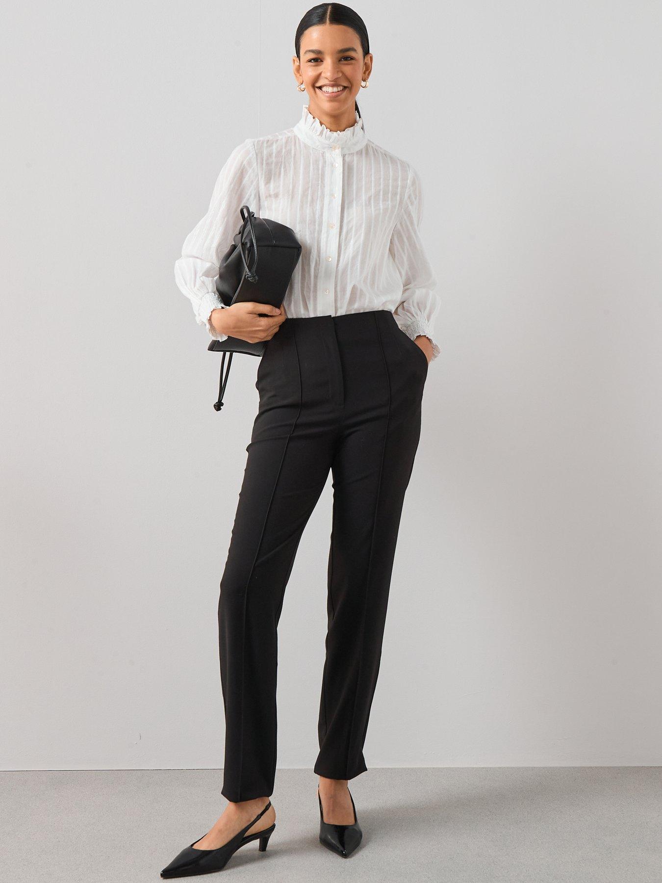 Image 3 of 6 of The Very Collection Womens Seamed Slim Leg Formal Trousers - Black
