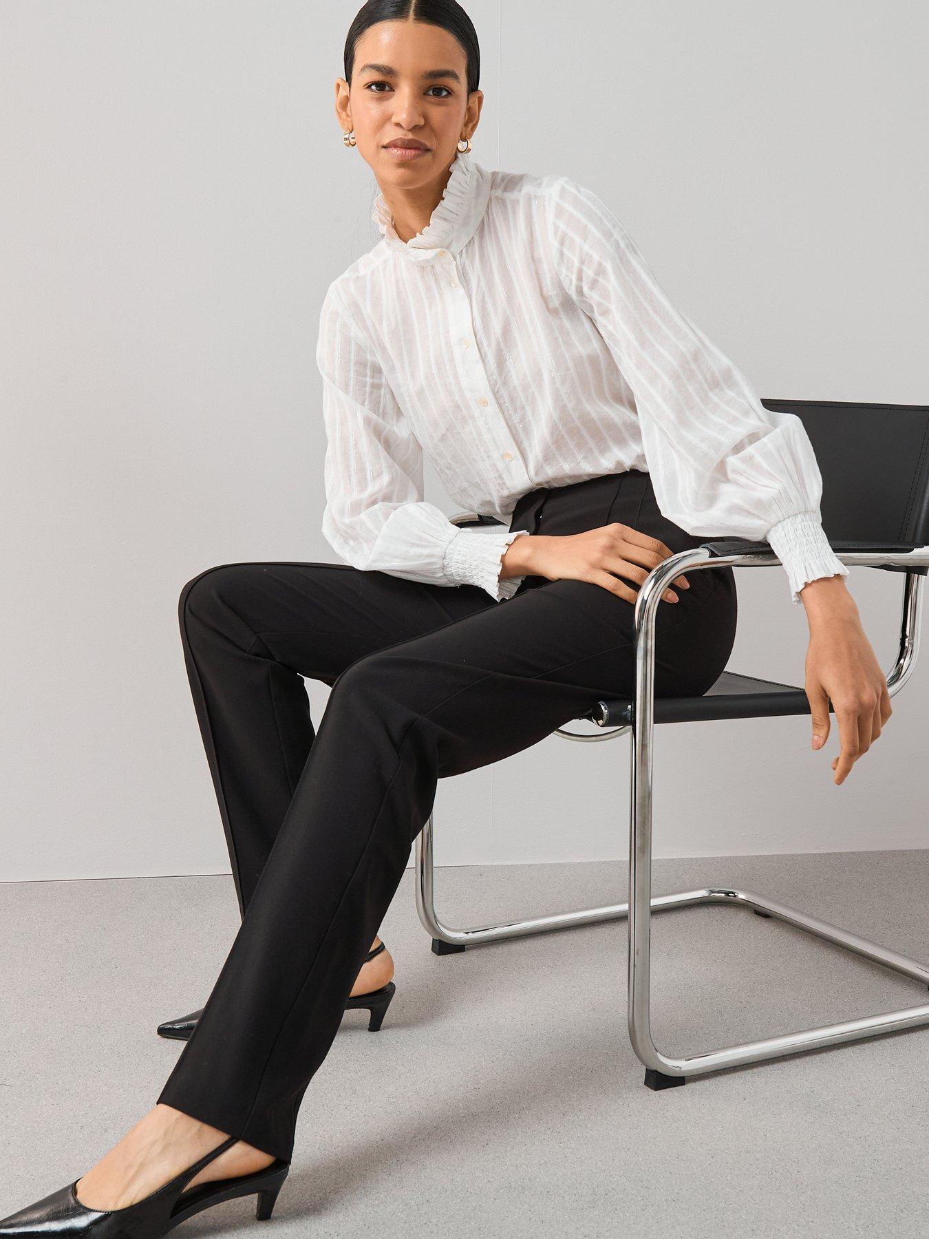 Image 5 of 6 of The Very Collection Womens Seamed Slim Leg Formal Trousers - Black