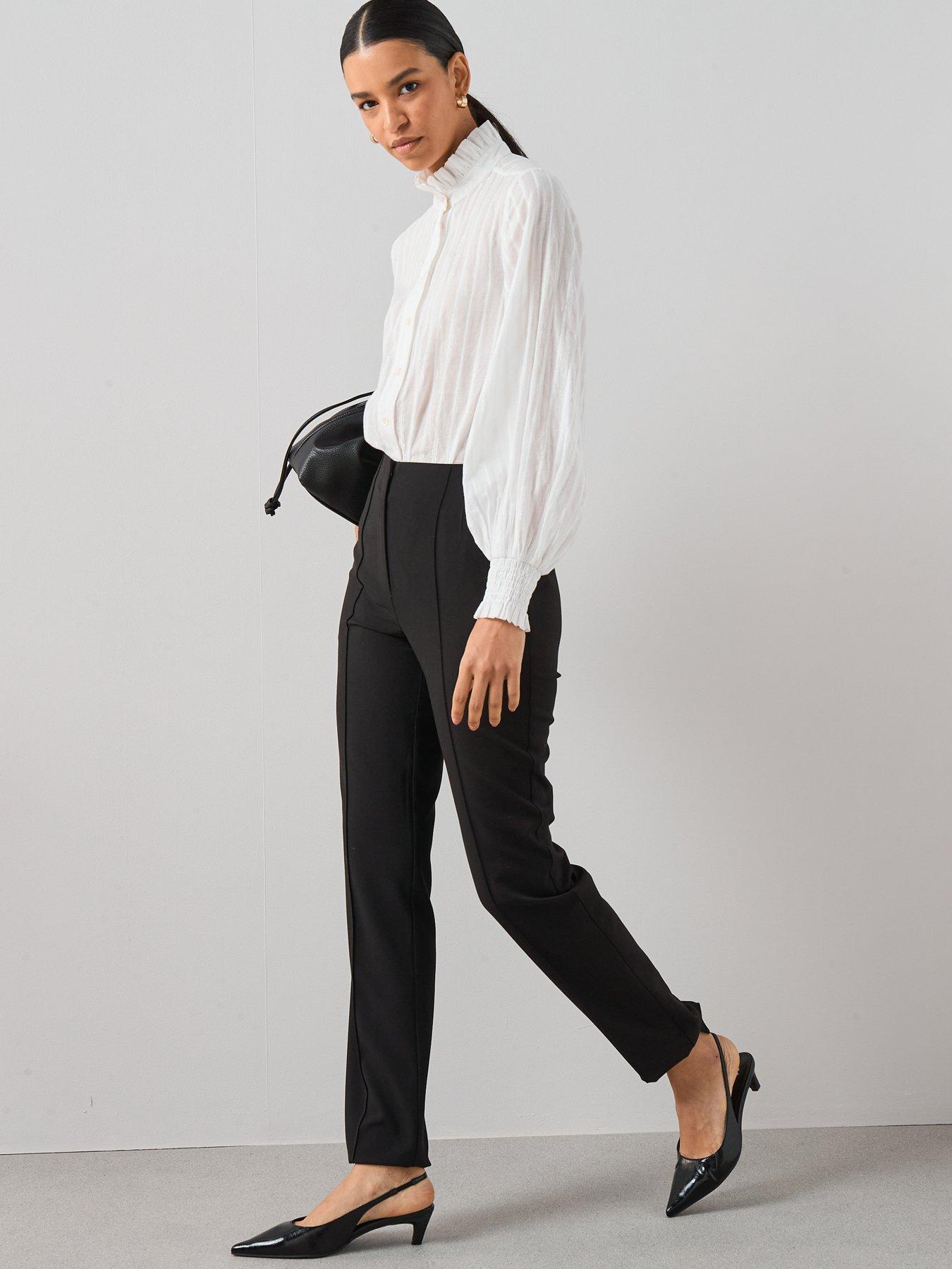 Image 6 of 6 of The Very Collection Womens Seamed Slim Leg Formal Trousers - Black