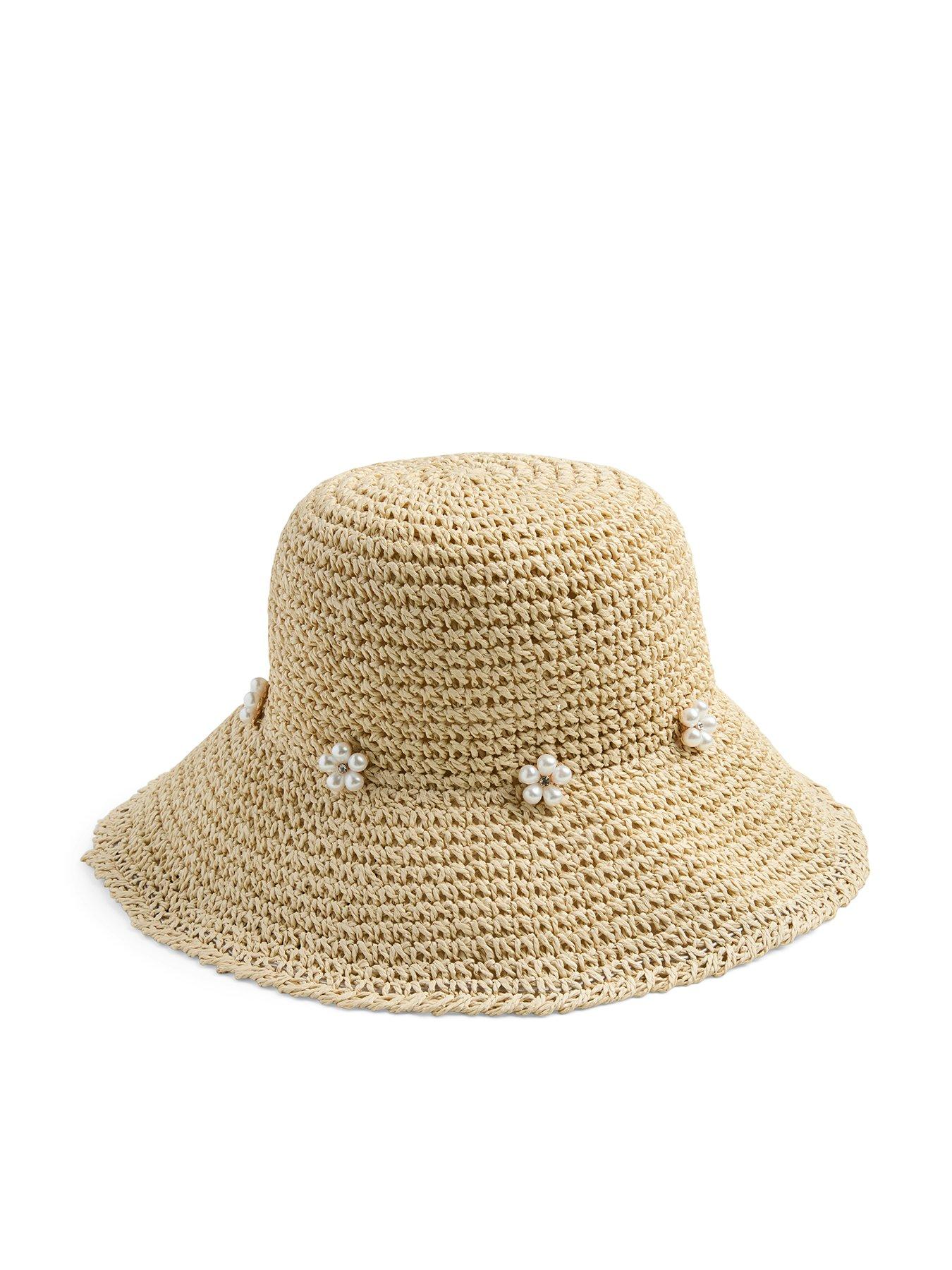 Image 1 of 2 of PIECES Sasha Bucket Hat Box - Beige