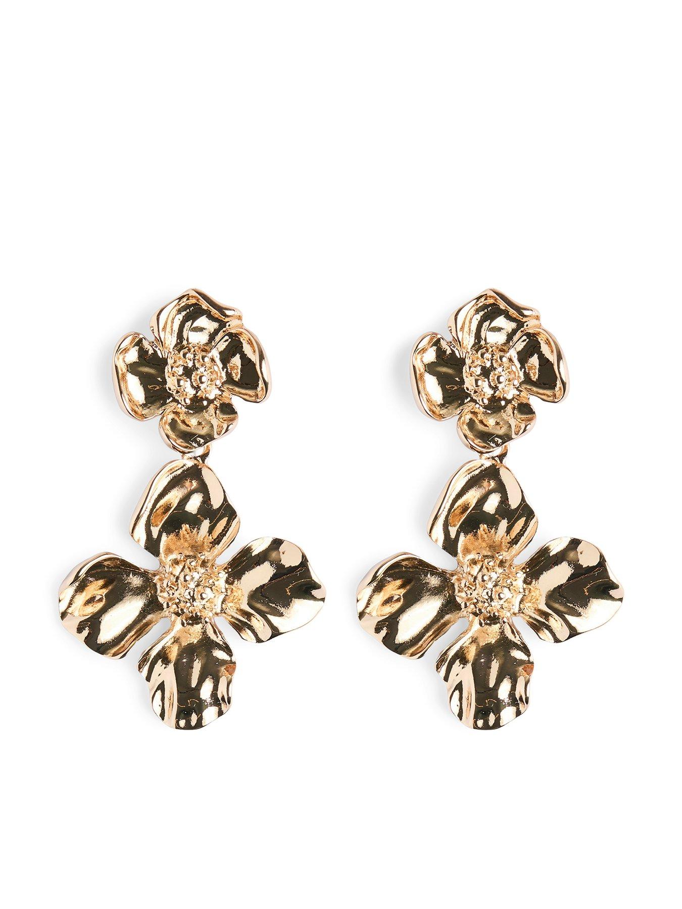 Image 1 of 1 of PIECES Lena M Earrings Boxed - Bright Gold