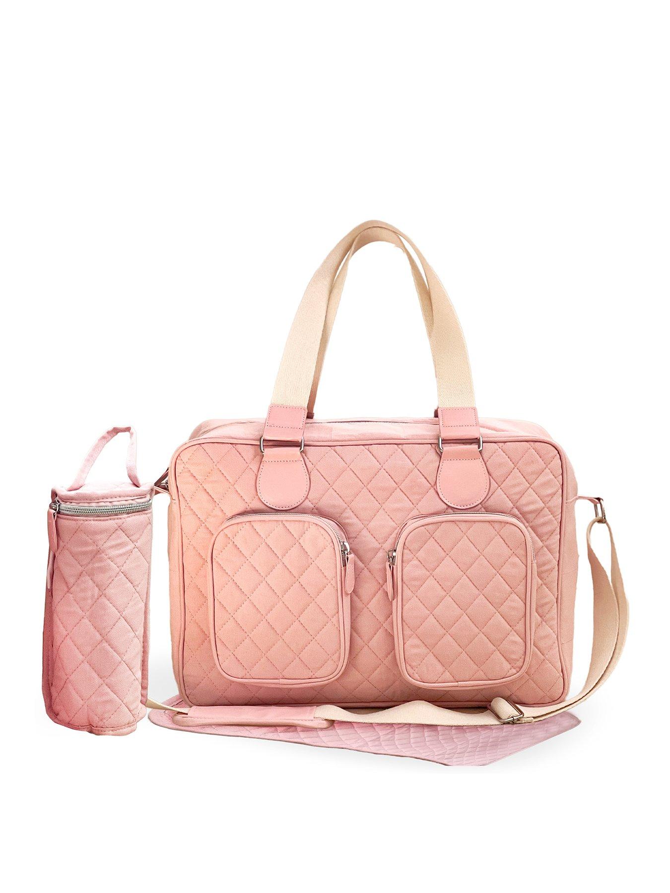 Image of My Babiie My Babiie Deluxe Changing Bag - Pink Quilted
