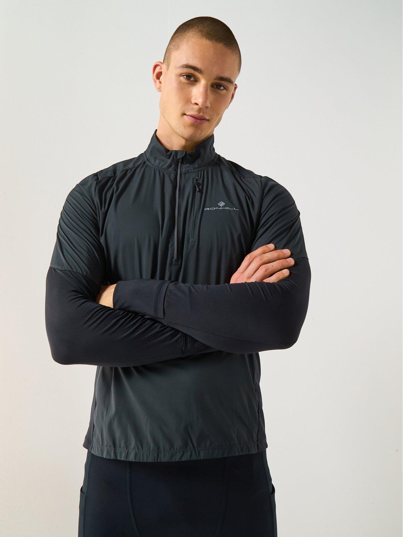 Image 6 of 6 of Ronhill Men's Running Tech Wind-block 1/2 Zip - Black