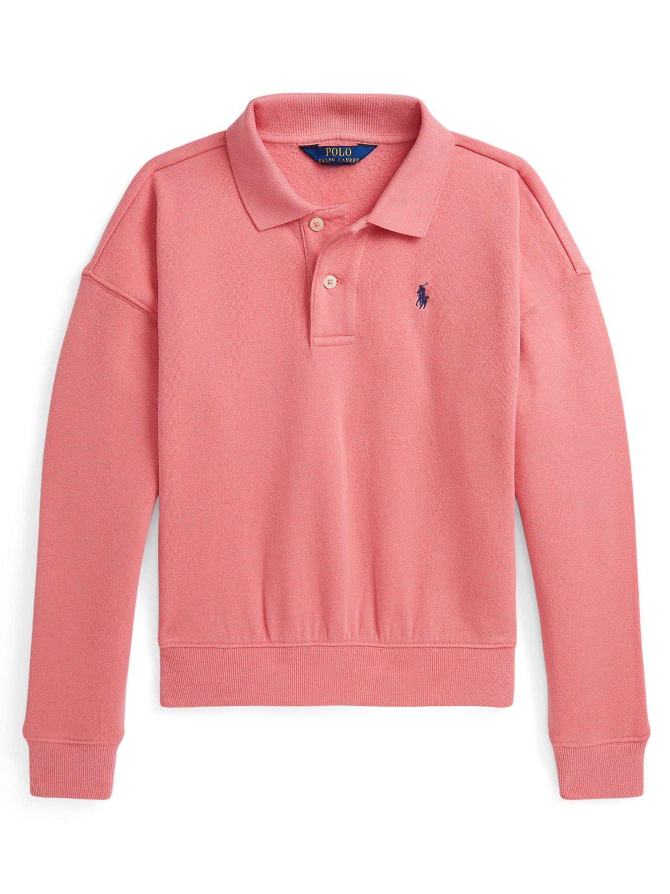 Polo Ralph Lauren Girls Collar Sweatshirt - Pink