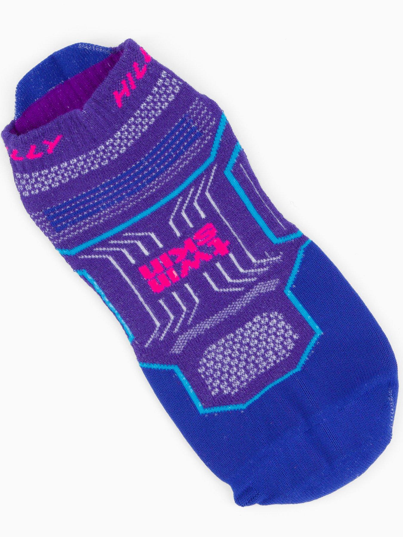 Image 3 of 4 of Hilly Running Medium Twin Skin Socklet Socks - Blue