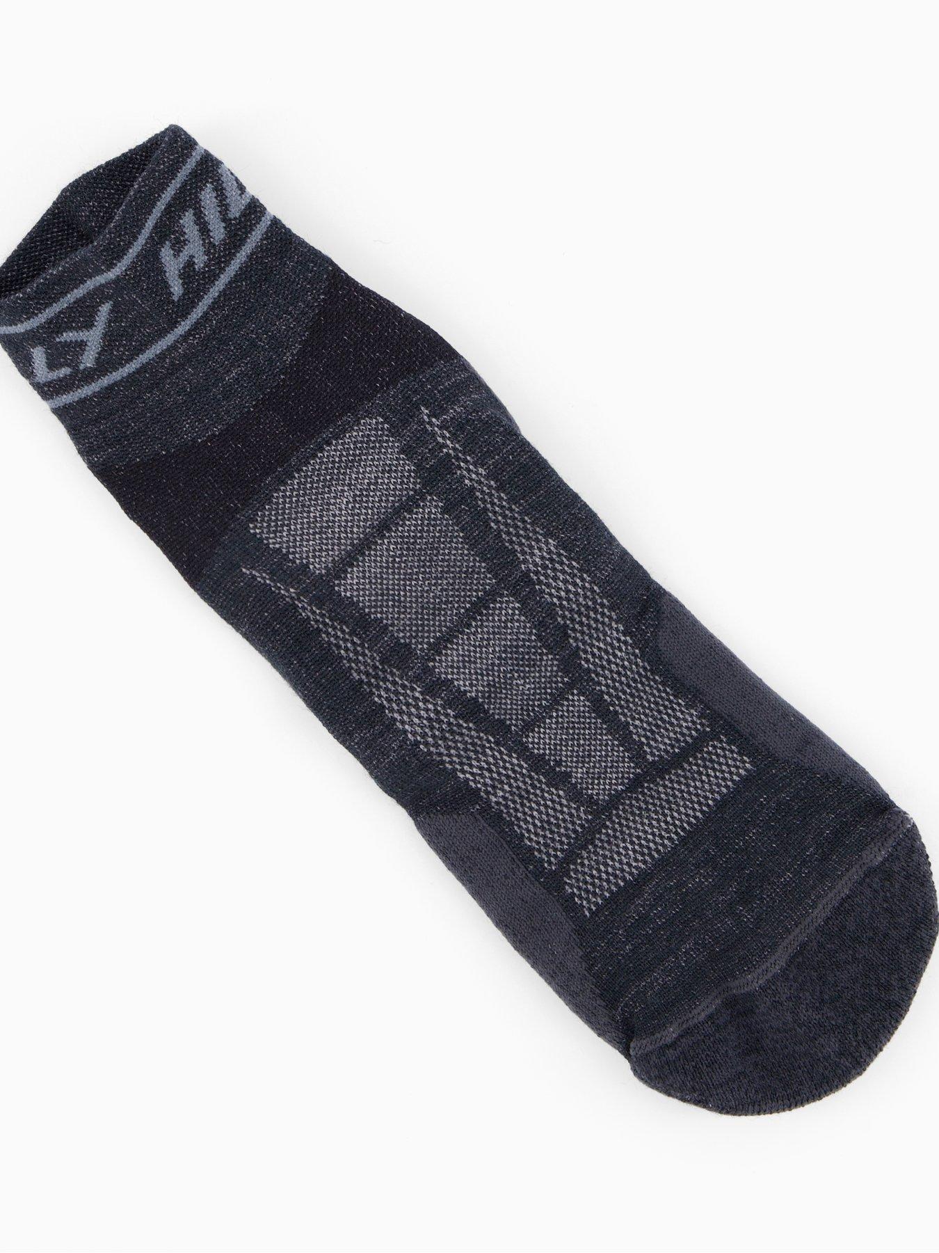 Image 3 of 4 of Hilly Running Medium Cushioning Trail Quarter Socks - Black