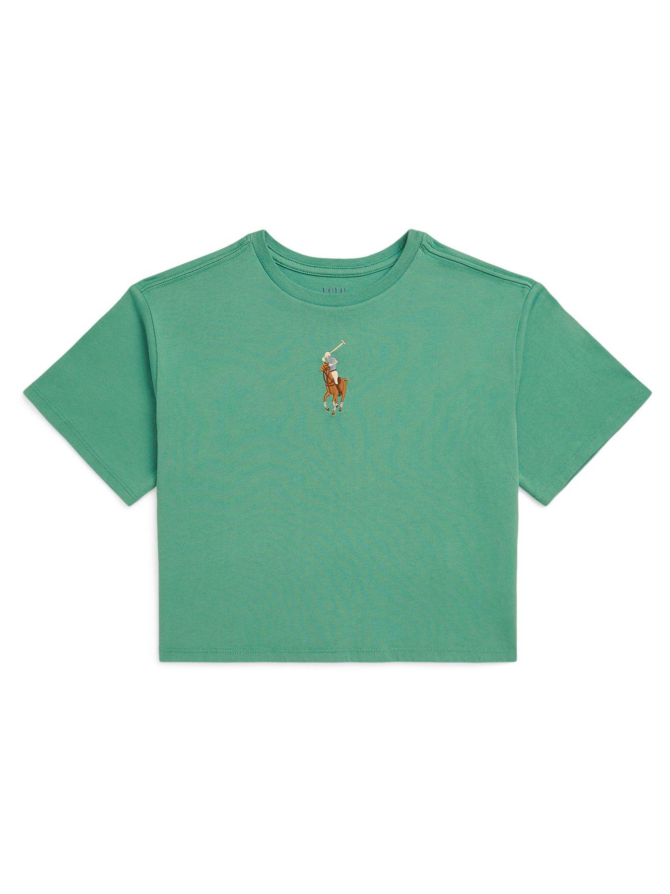 Polo Ralph Lauren Girls Big Pony Short Sleeve T-Shirt - Green