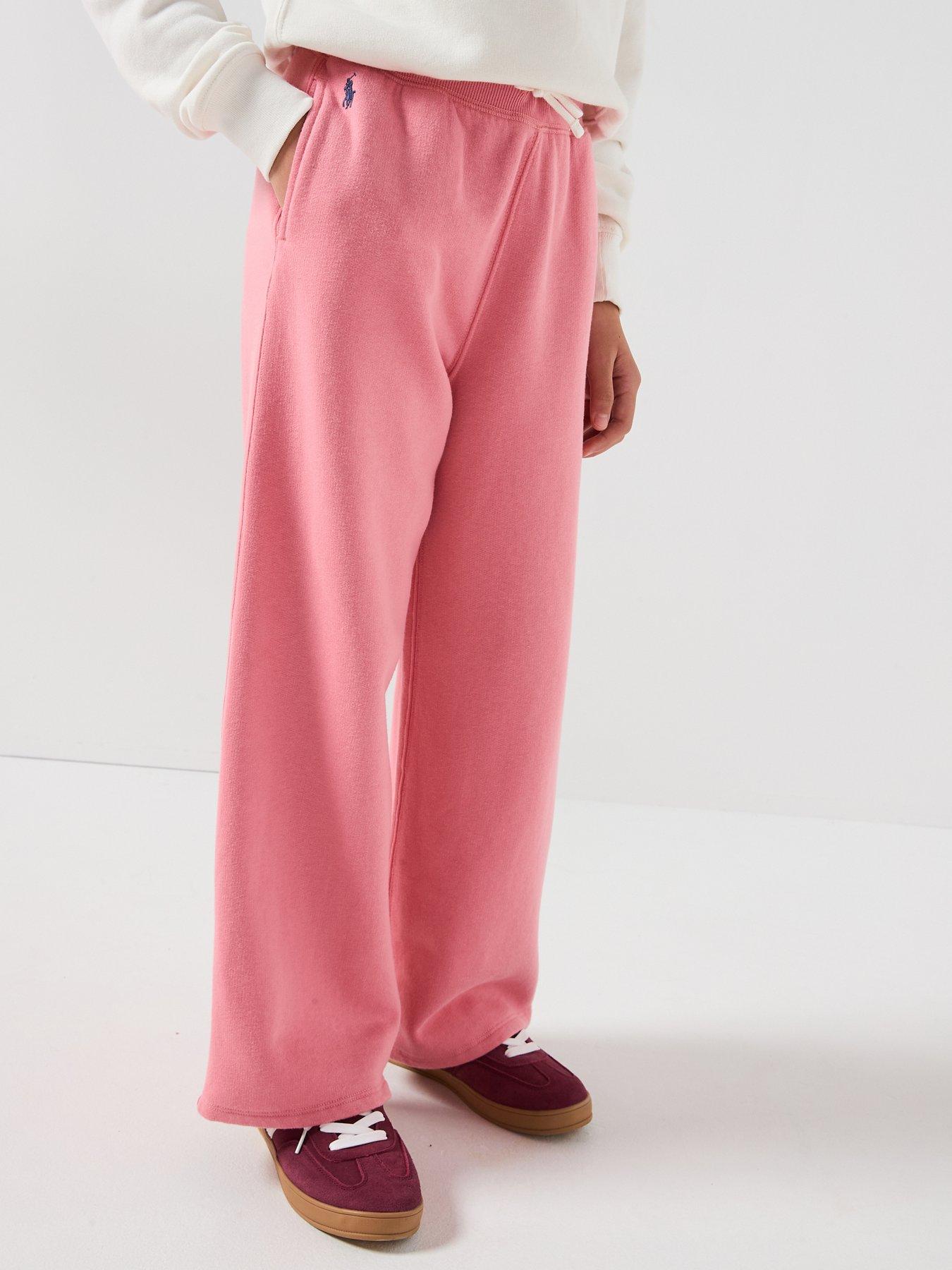 Polo Ralph Lauren Girls Wide Leg Jog Pants - Pink
