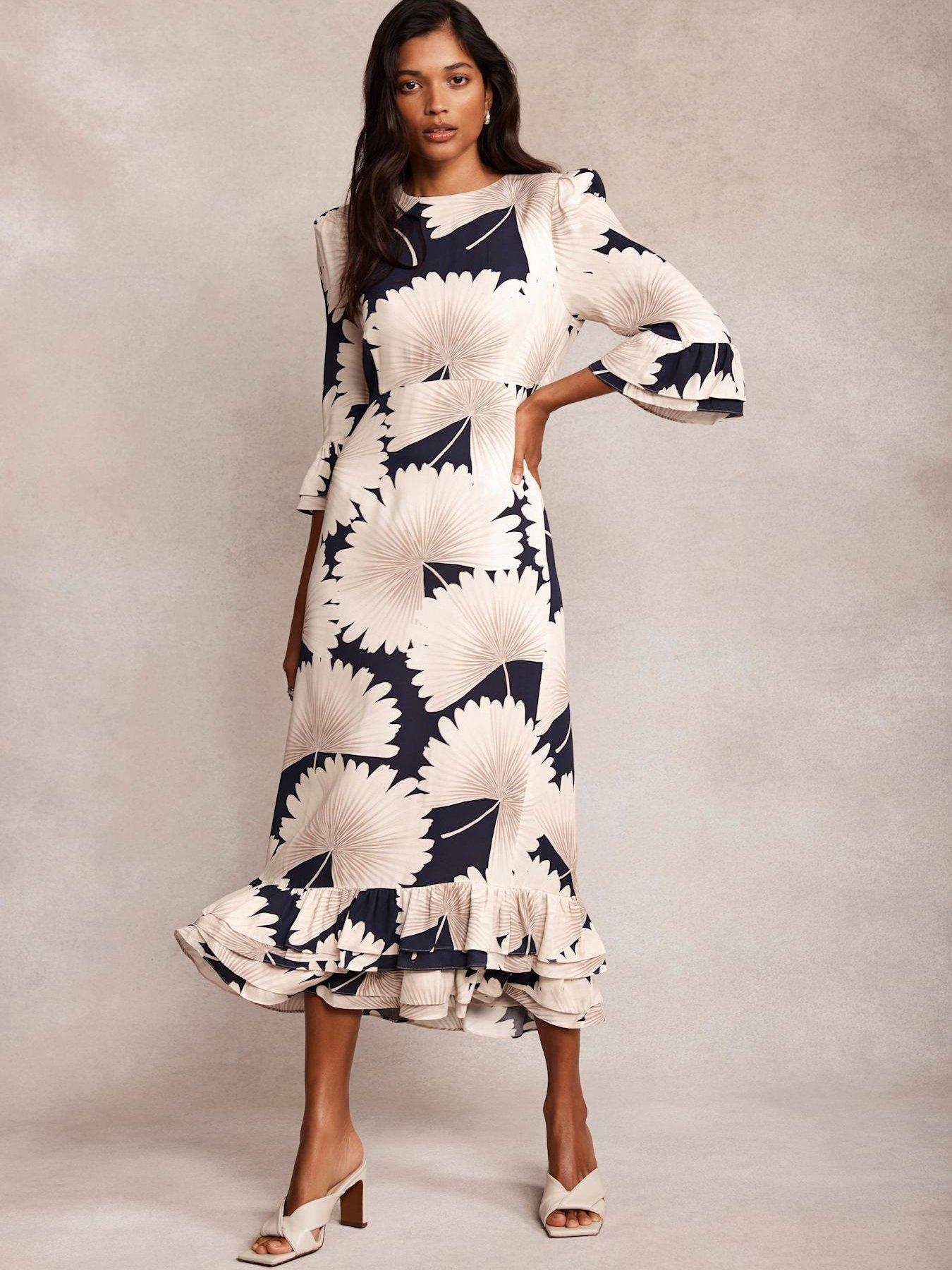 beach midi dresses Orange Silk Crepe Midi Beach Dress