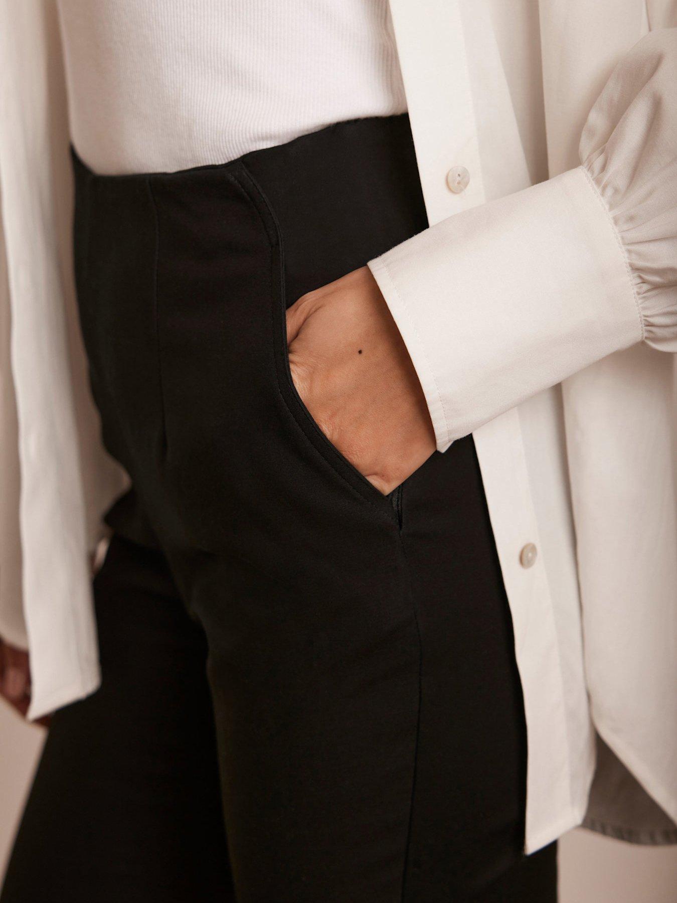 Image 4 of 6 of Mint Velvet Capri Trousers - Black