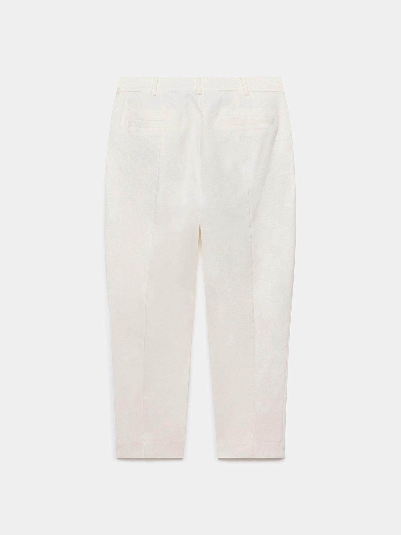 Image 6 of 6 of Mint Velvet Cream Capri Trousers - Ivory