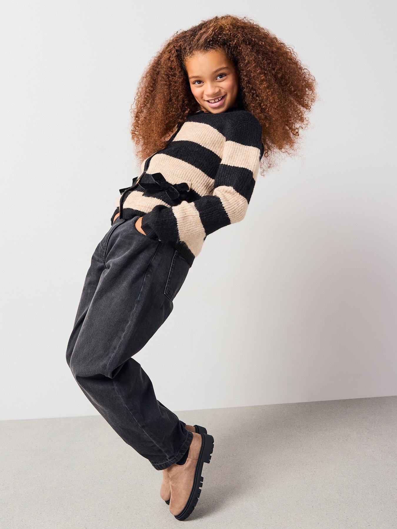 v-by-very-girls-button-up-cardigan-stripe-blackback